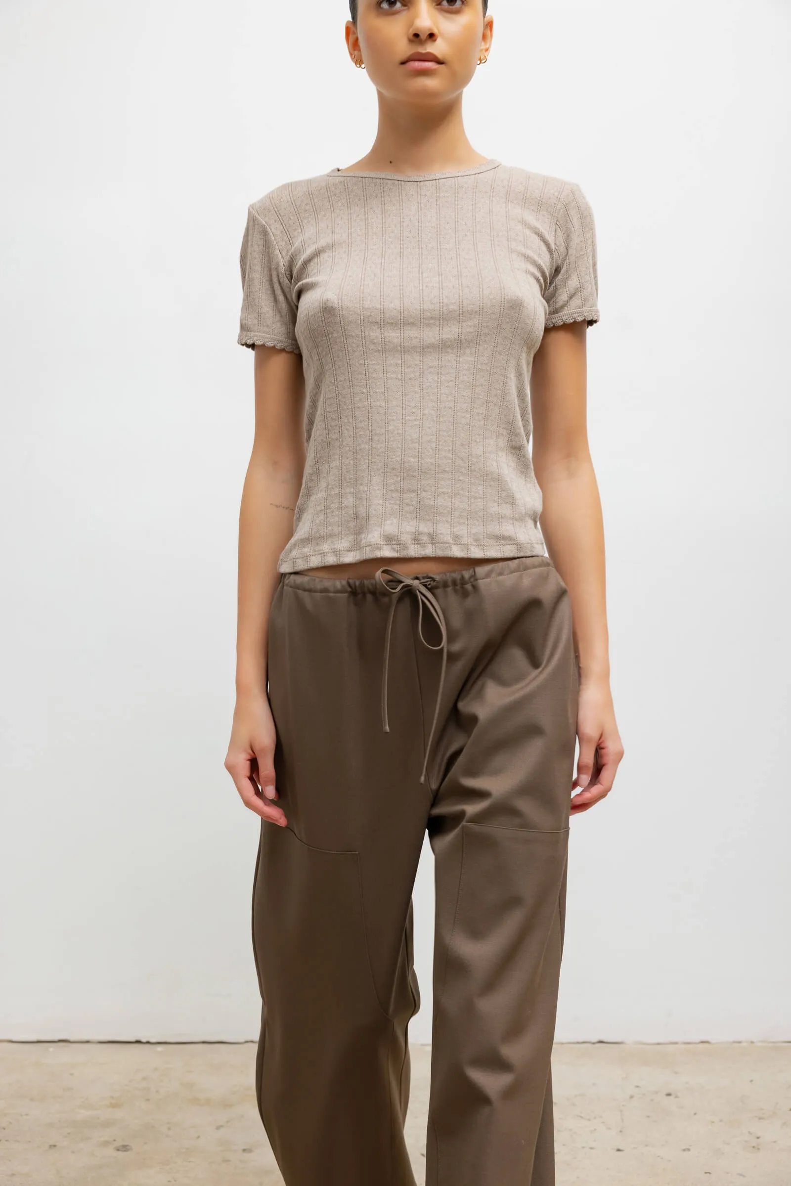 Pointelle Slim Fit Tee sold by Leset product image thumbnail 5