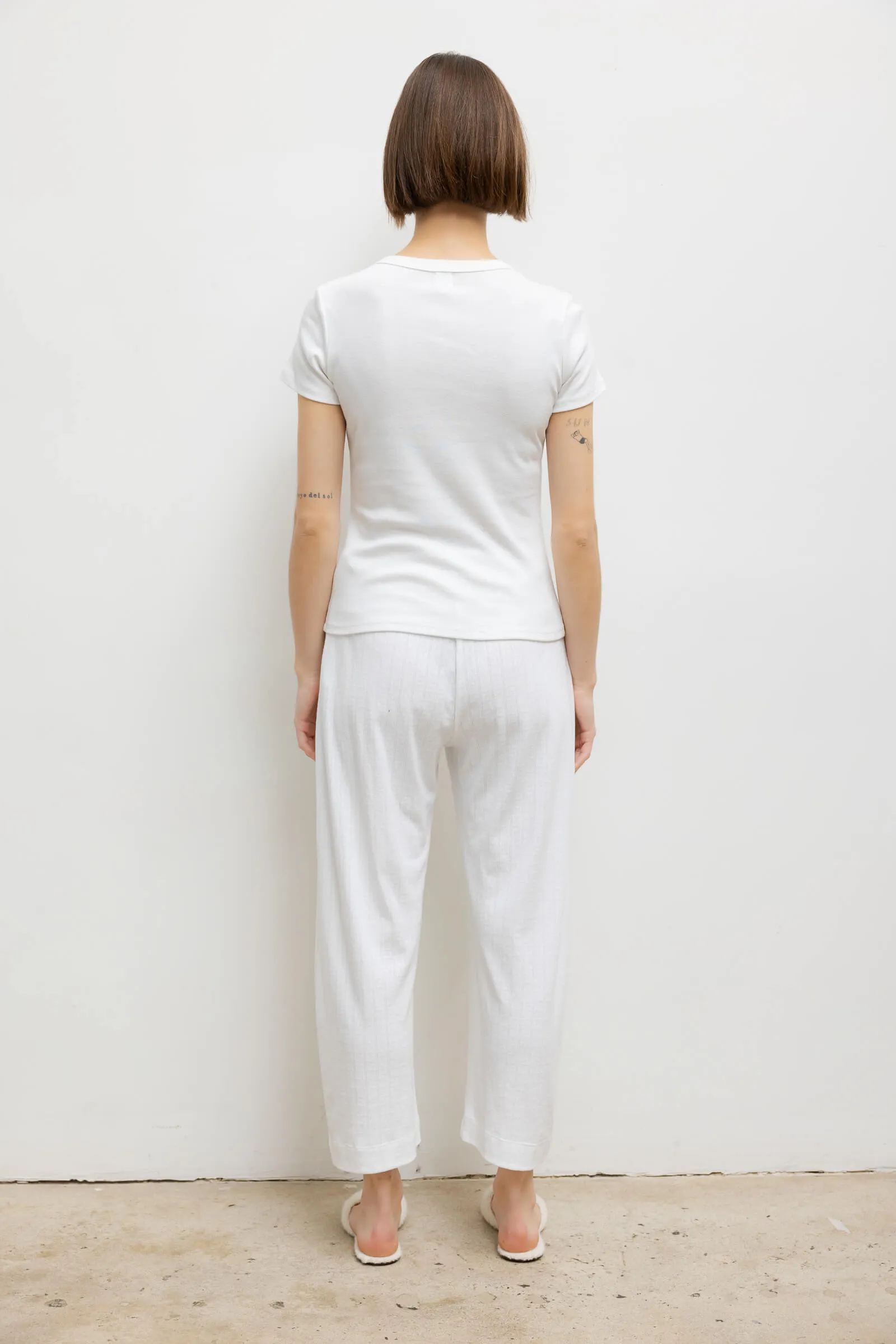 Pointelle Crop Wide Leg Pant sold by Leset product image thumbnail 5