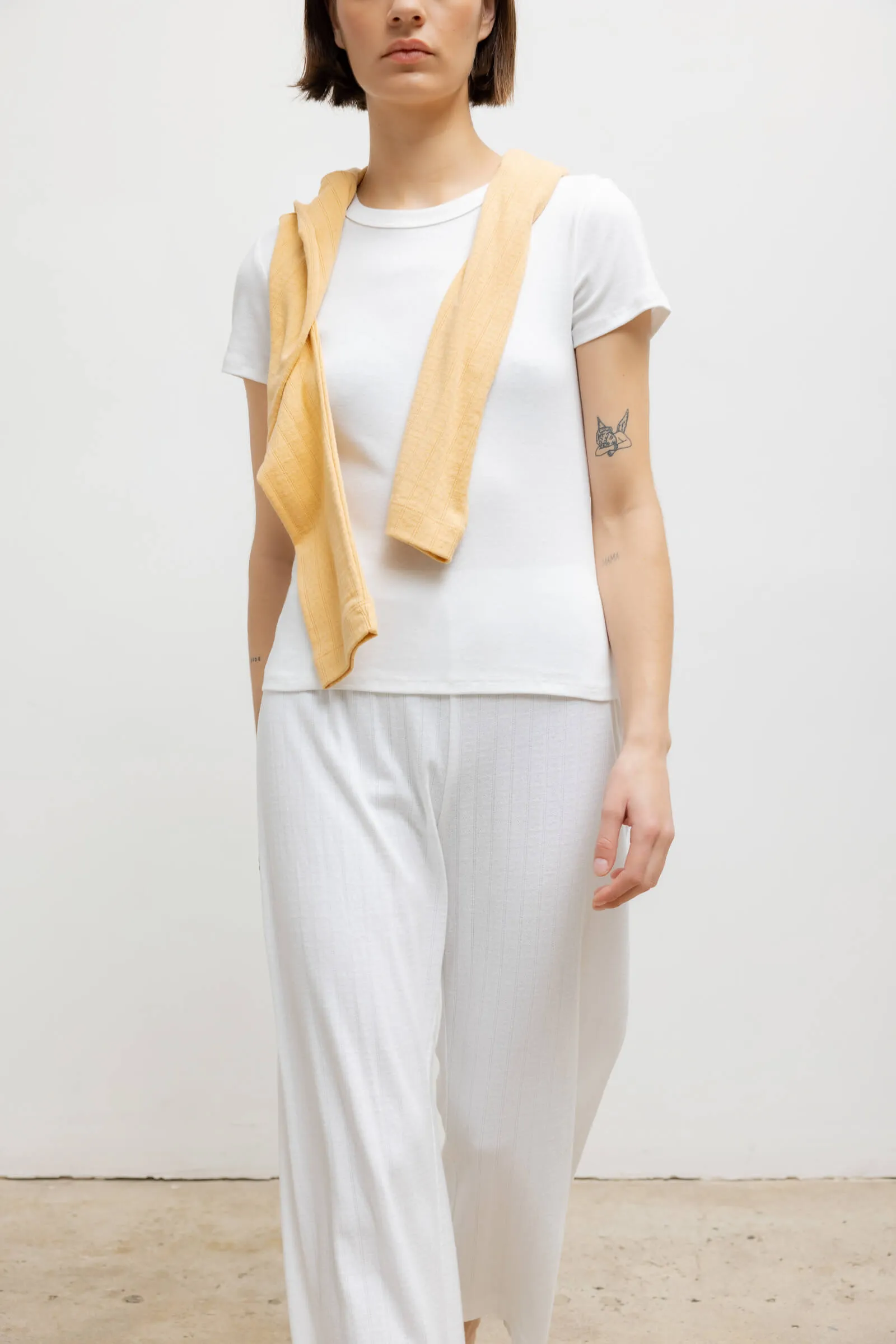 Pointelle Crop Wide Leg Pant sold by Leset product image thumbnail 3