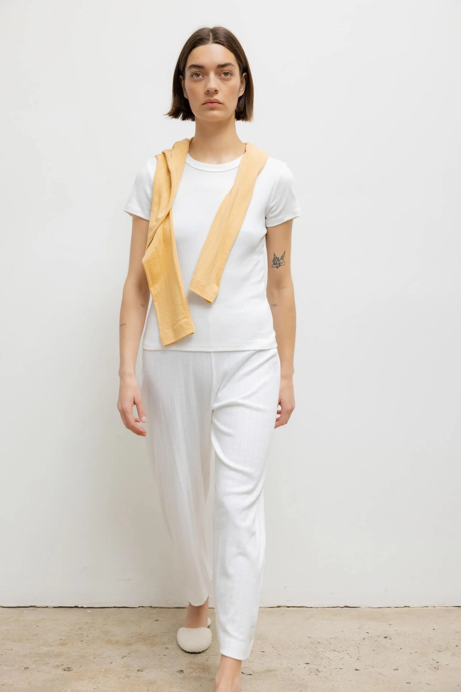 Pointelle Crop Wide Leg Pant sold by Leset product image thumbnail 2