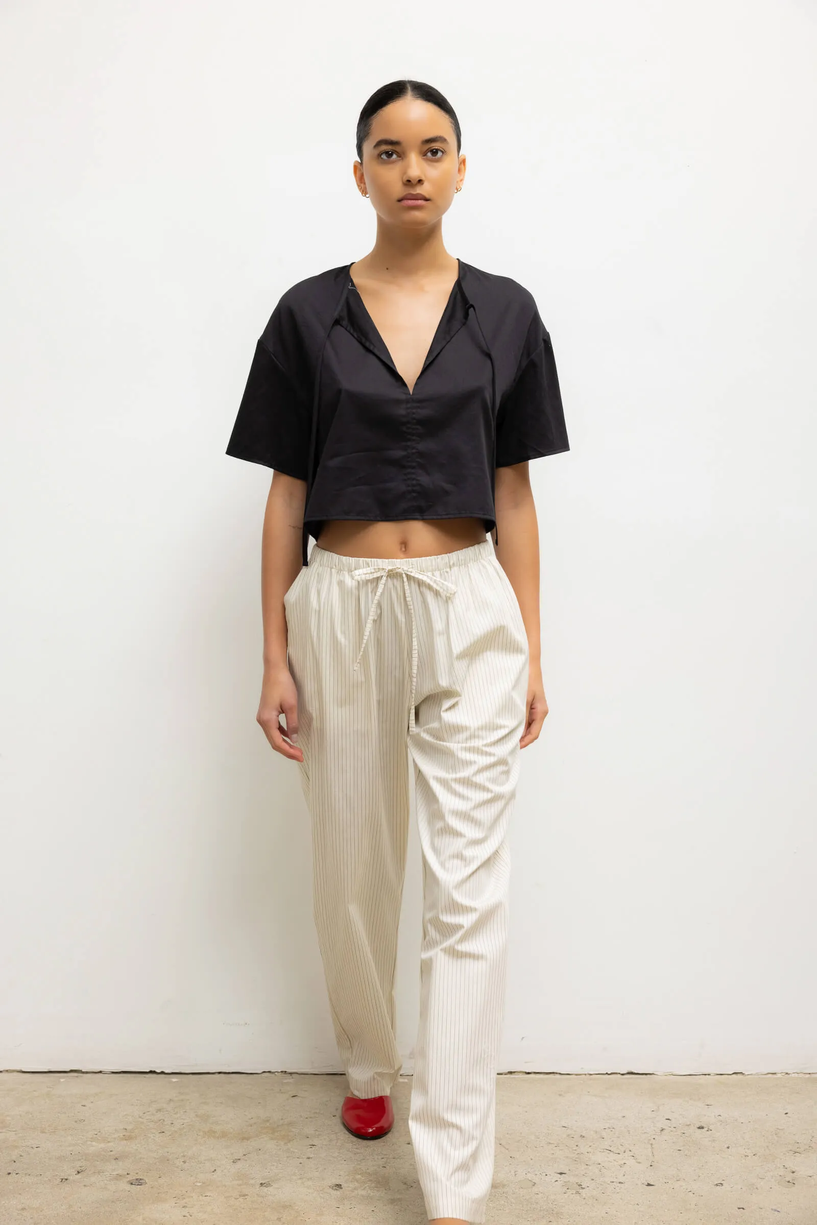 Yoko Short Sleeve Tie Top sold by Leset product image thumbnail 4
