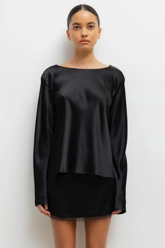 Barb Lace Low Back Top made by Leset