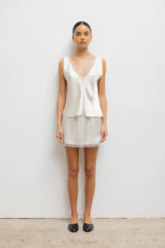 Barb Lace Mini Skirt sold by Leset