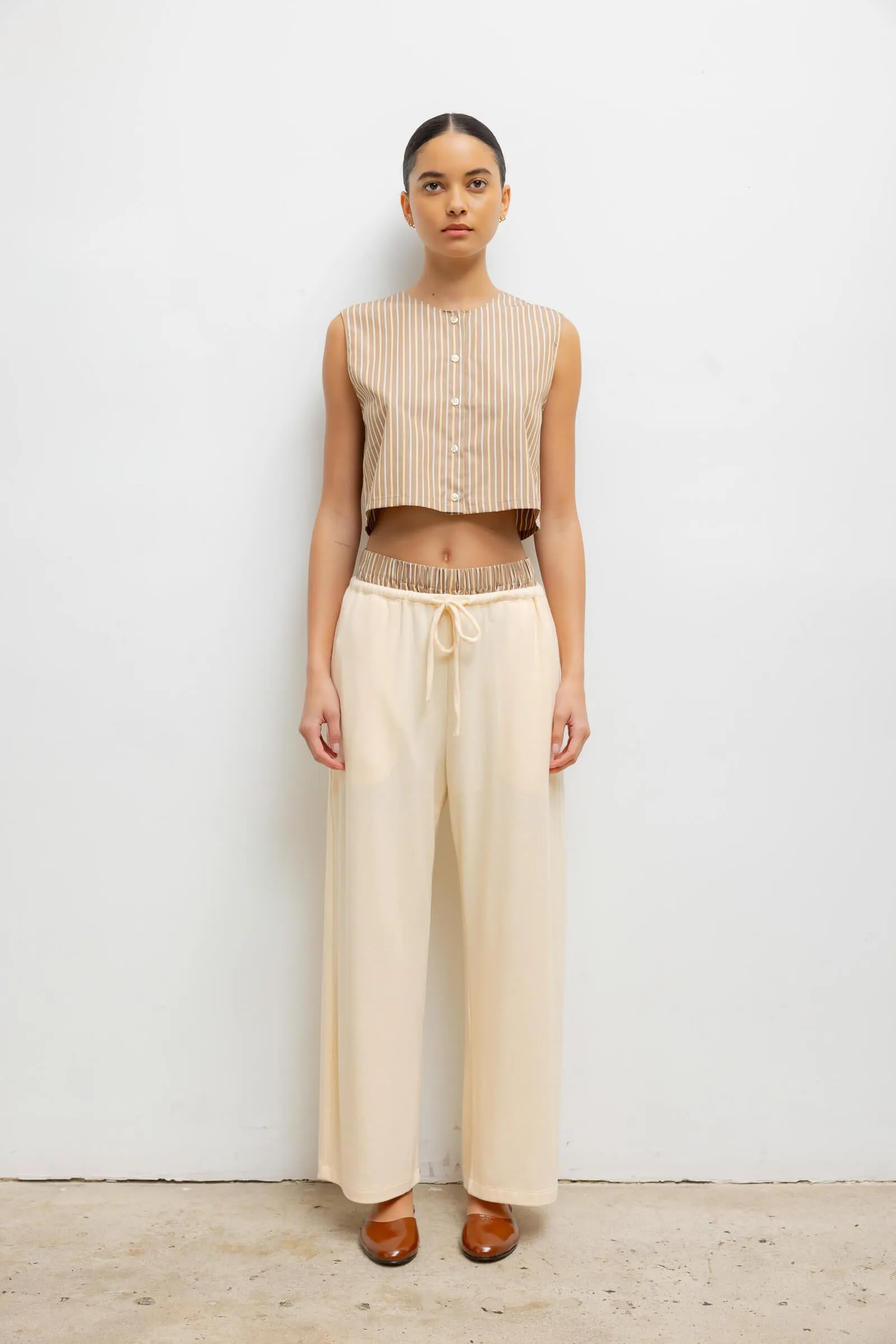 Lauren Crop Drawstring Pant sold by Leset