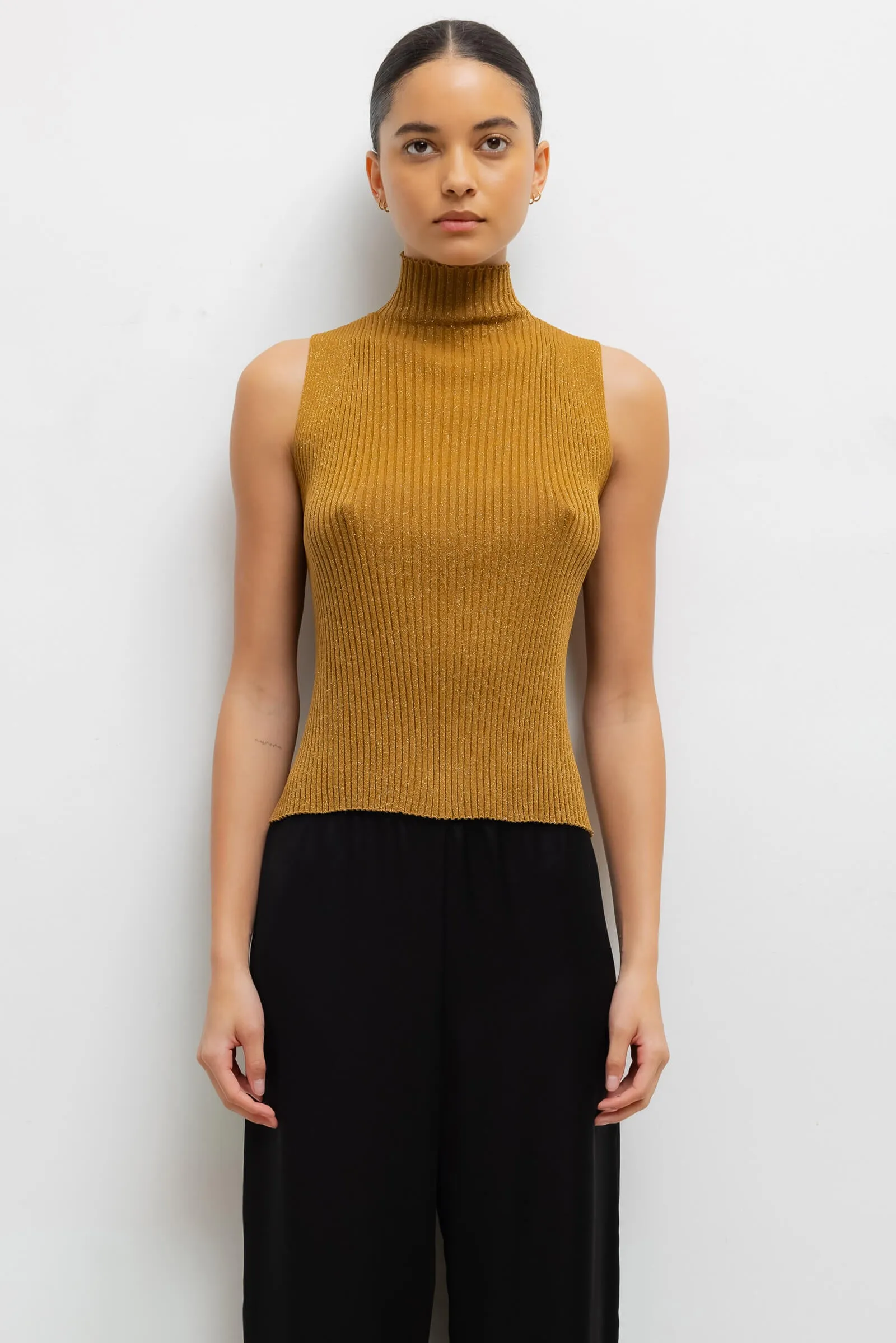 Blake Rib Sleeveless Turtleneck sold by Leset
