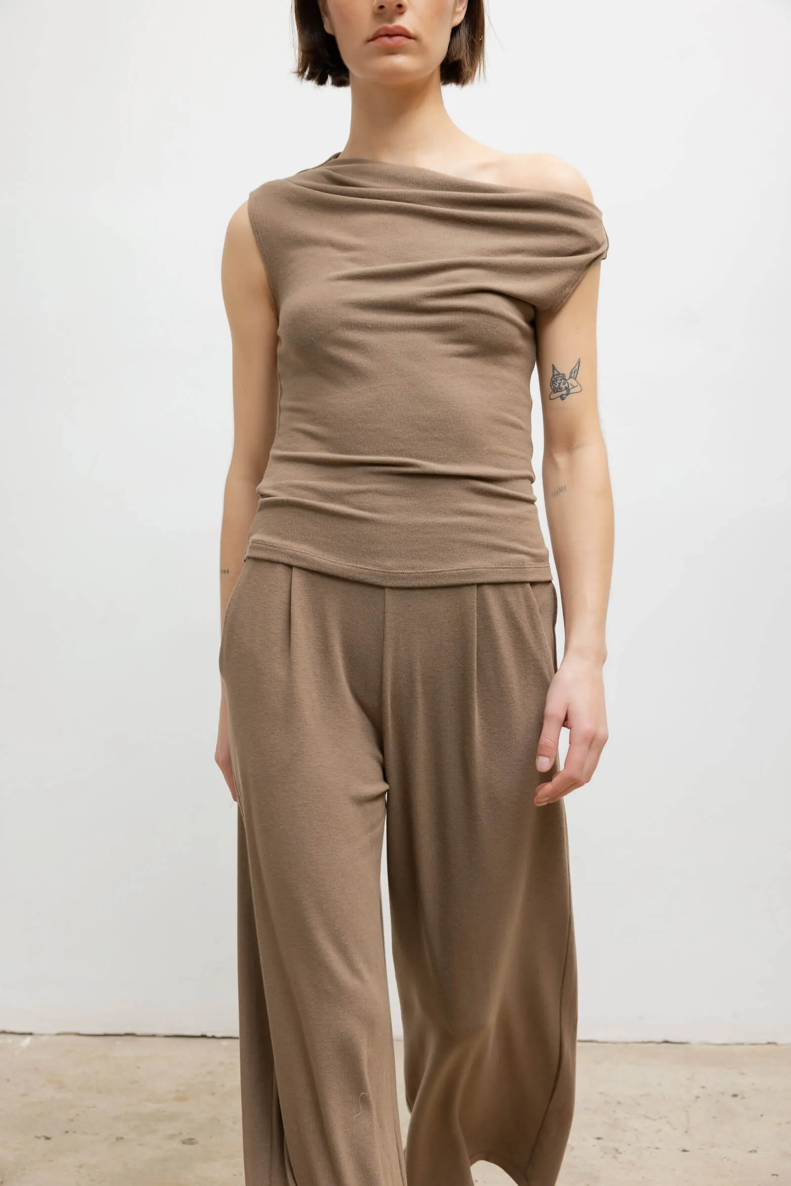 Lauren Ruched Asymmetrical Shoulder Top sold by Leset product image thumbnail 5