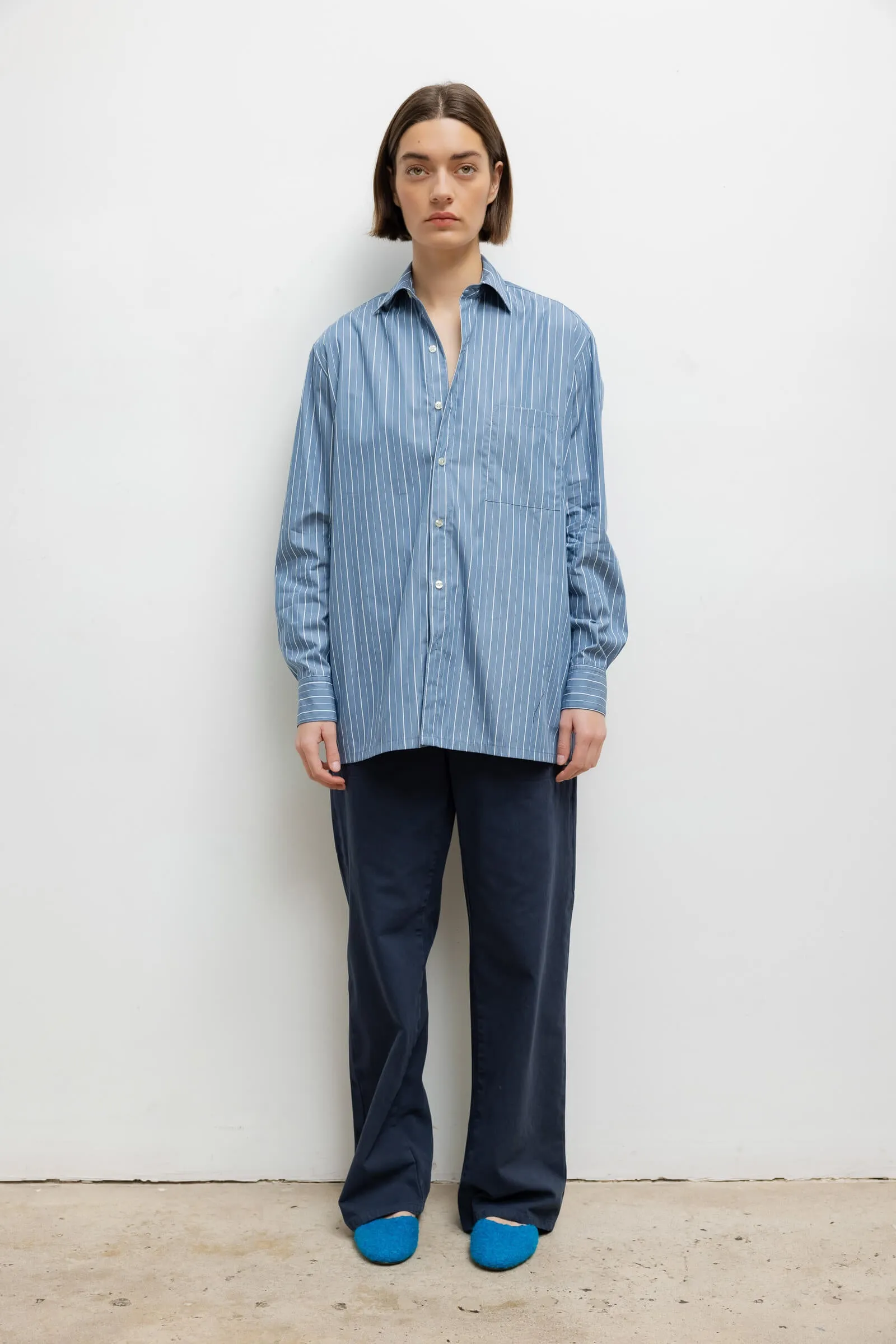 Yoshi Stripe Classic Oversized Button Down sold by Leset product image thumbnail 3