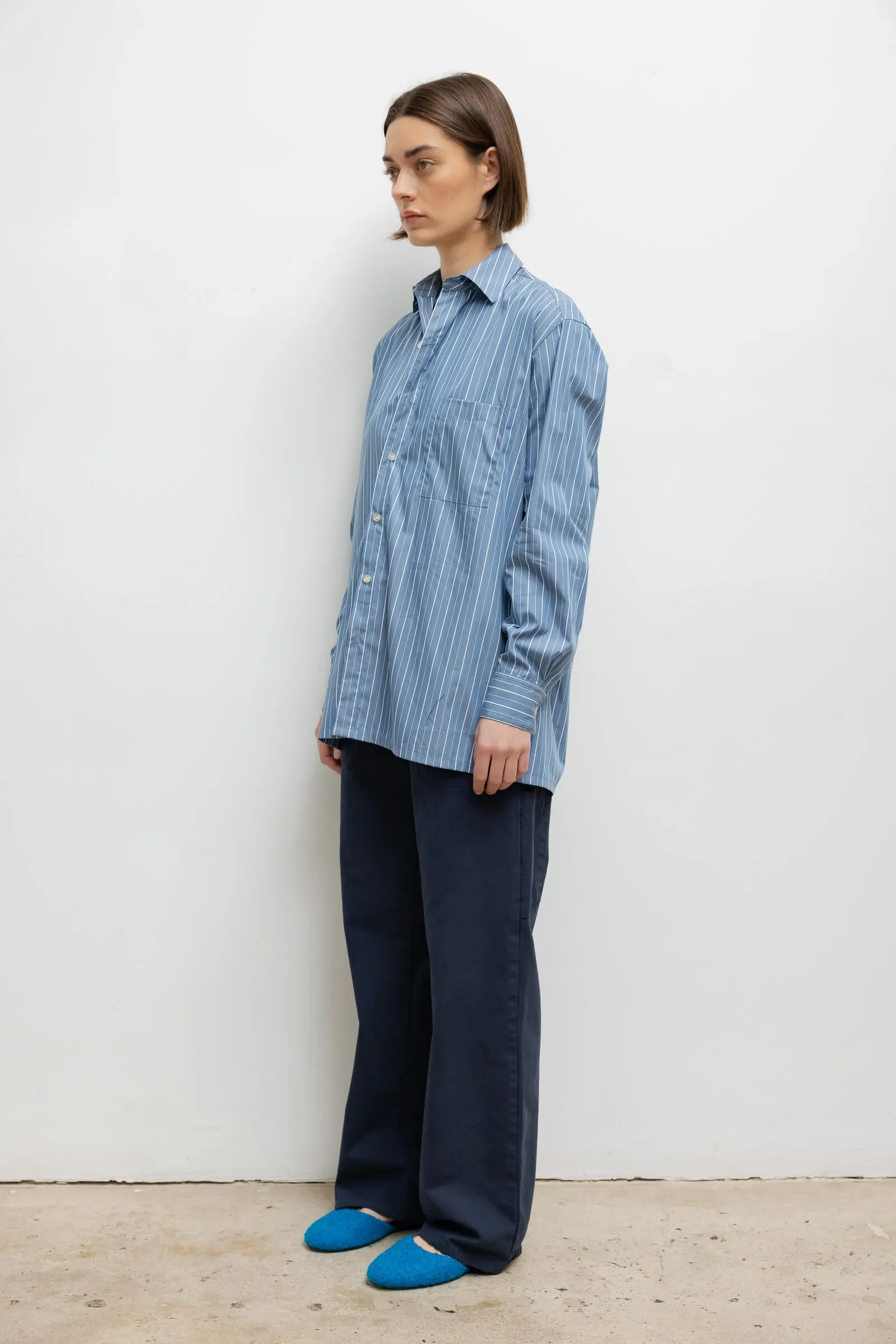 Yoshi Stripe Classic Oversized Button Down sold by Leset product image thumbnail 4