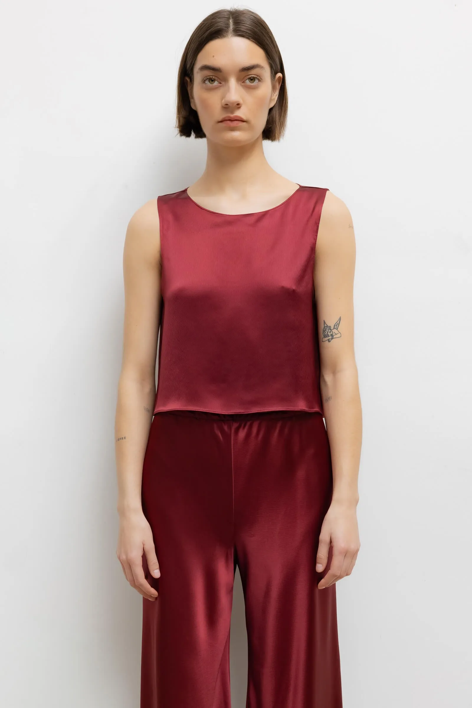 Barb Crop Sleeveless Crew sold by Leset