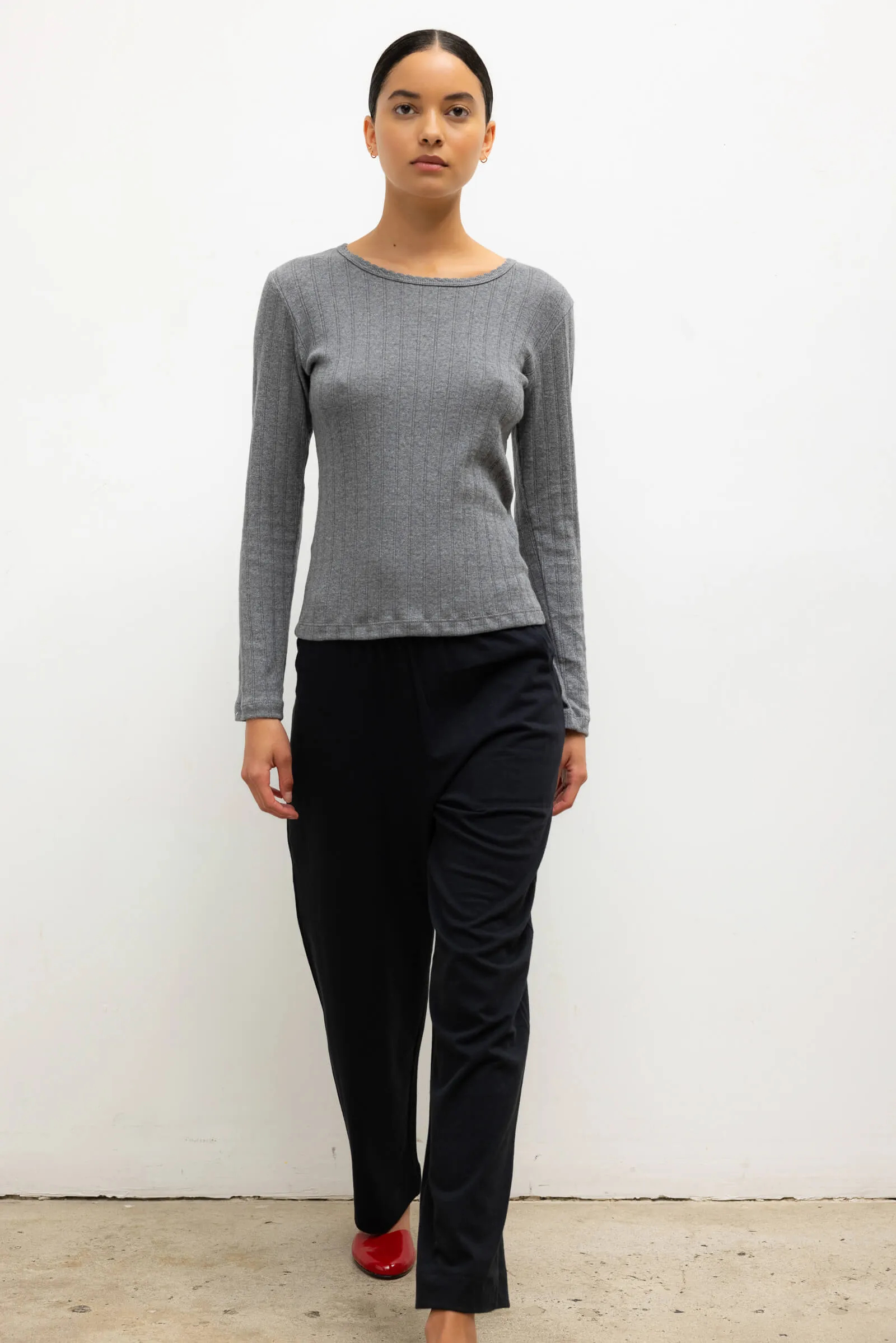 Pointelle Slim Fit Long Sleeve sold by Leset product image thumbnail 4