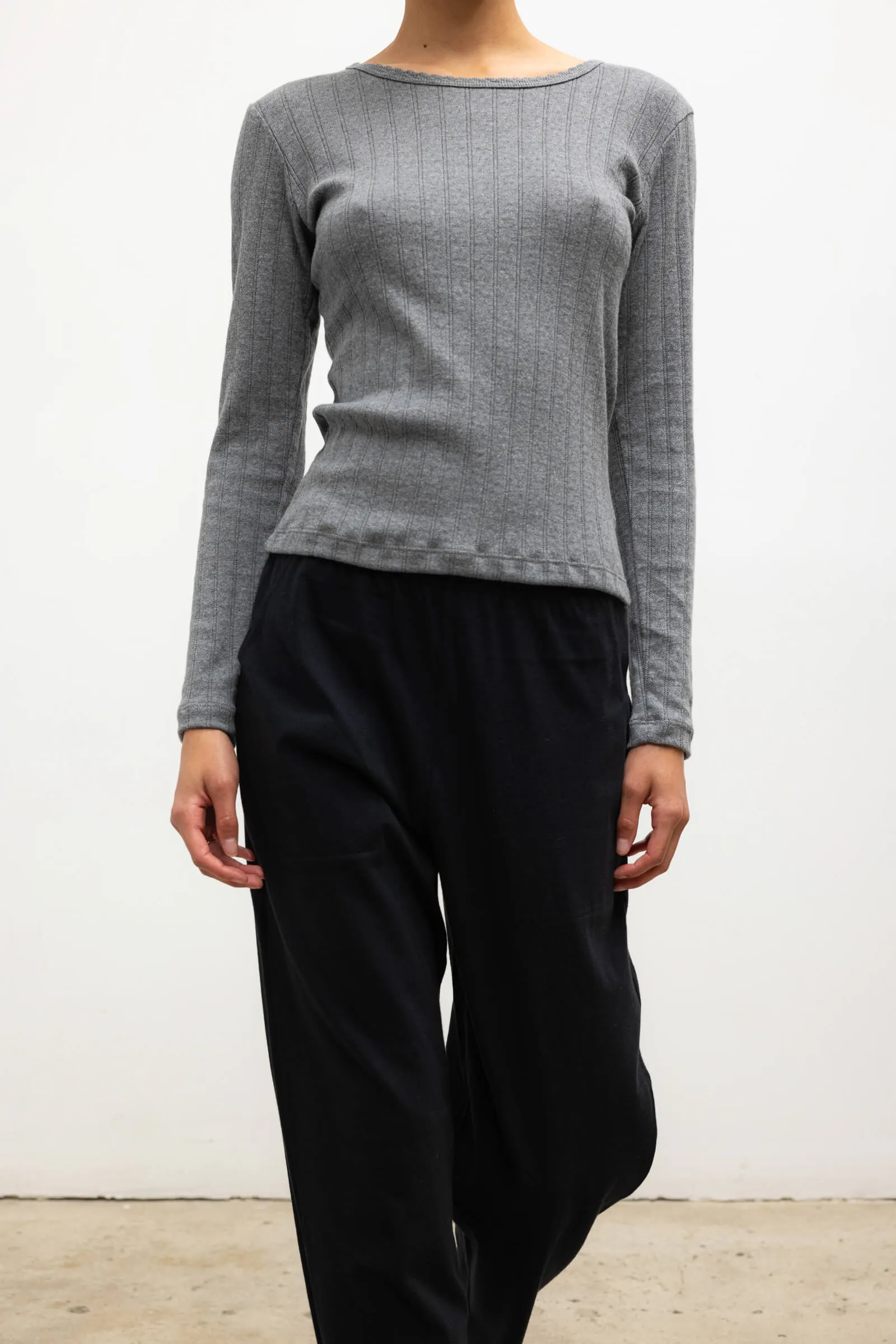 Pointelle Slim Fit Long Sleeve sold by Leset product image thumbnail 5