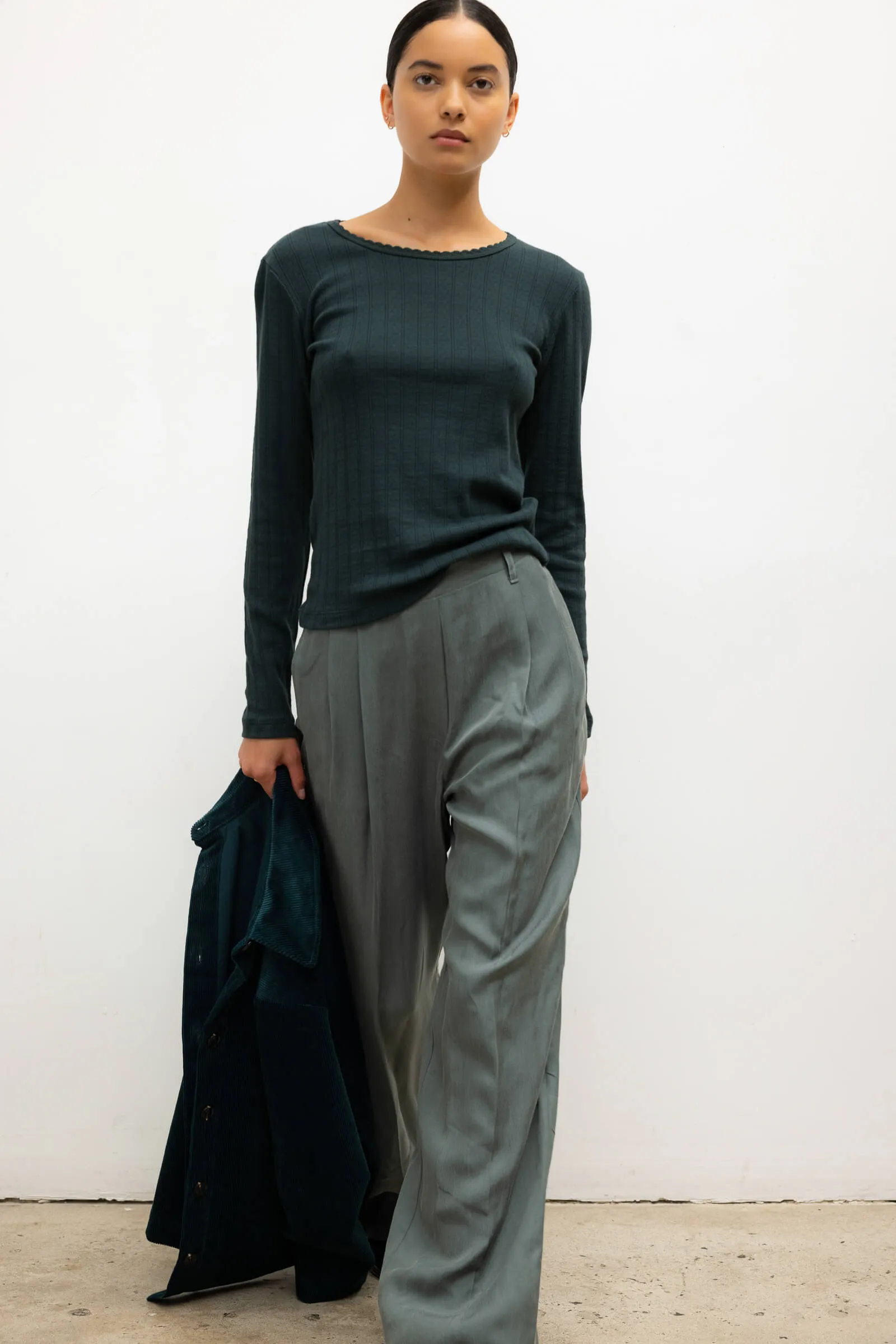 Pointelle Slim Fit Long Sleeve sold by Leset product image thumbnail 4