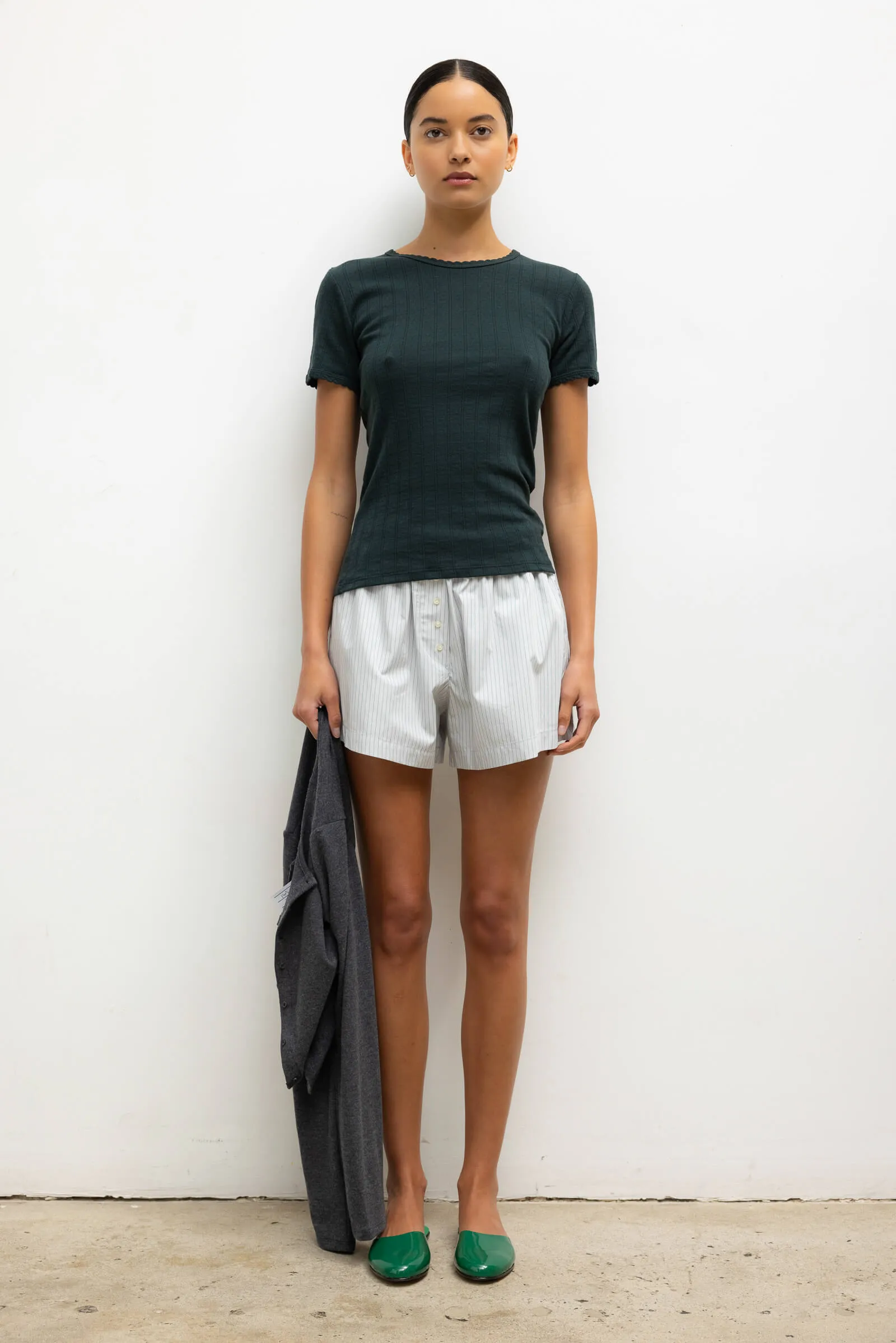 Pointelle Slim Fit Tee sold by Leset product image thumbnail 3