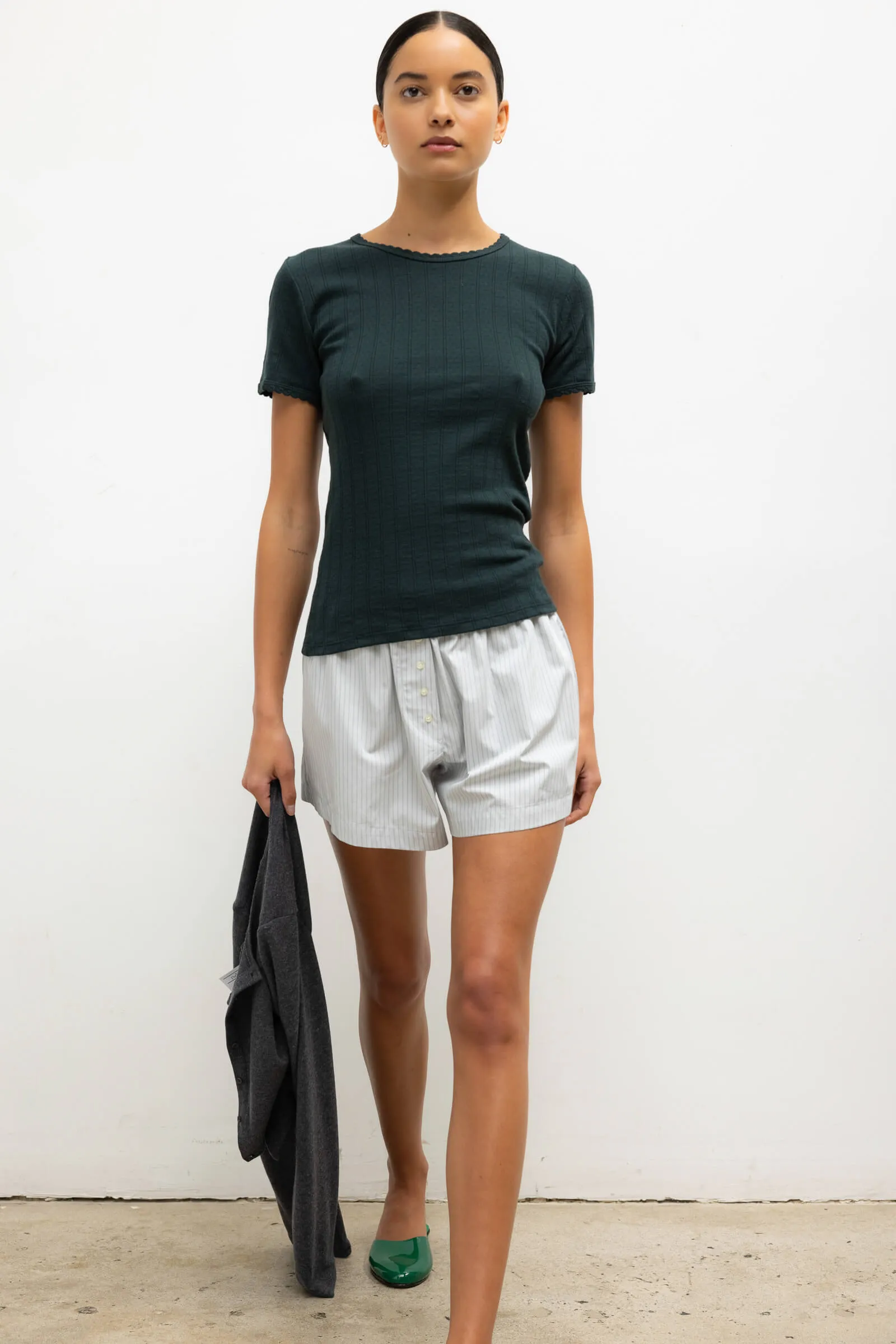 Pointelle Slim Fit Tee sold by Leset product image thumbnail 4