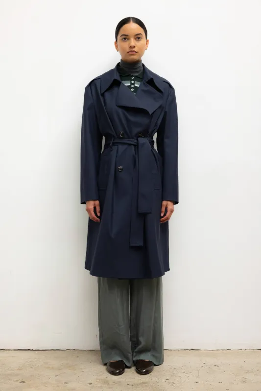 Jane Double Breasted Trench sold by Leset