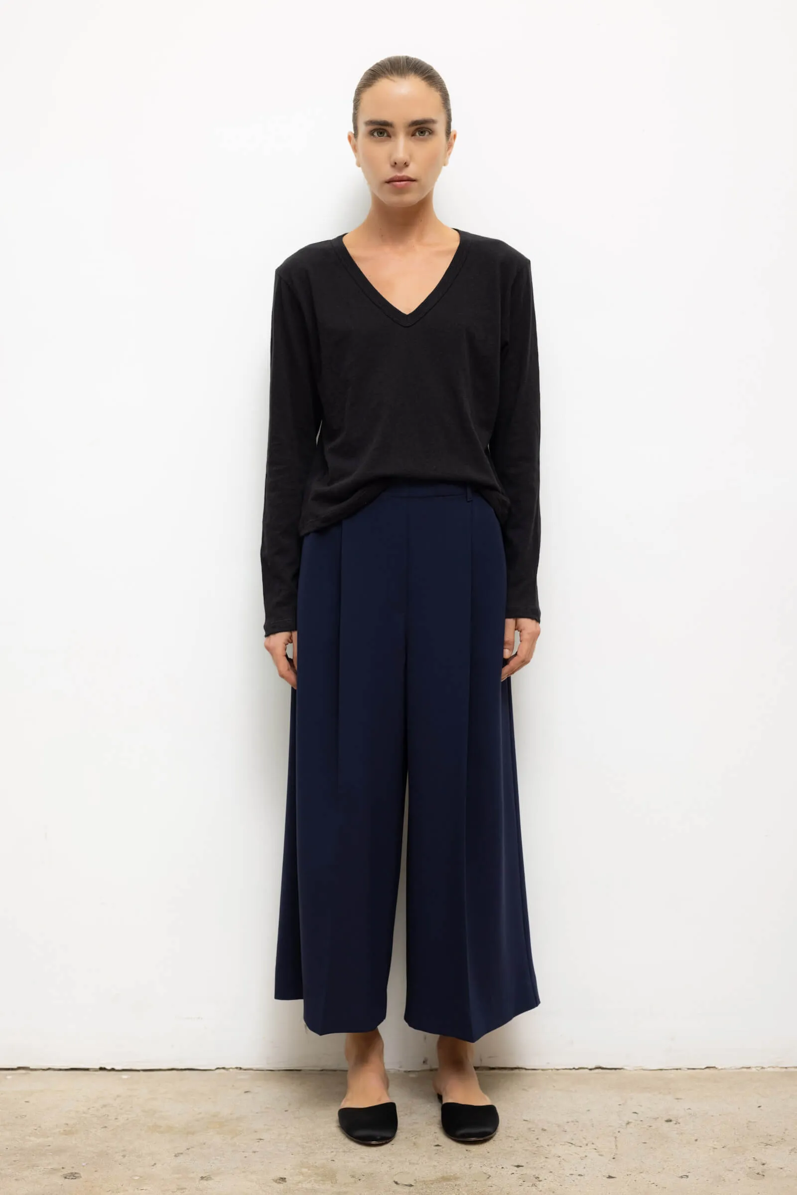 Arielle Crop Wide Leg Trouser sold by Leset