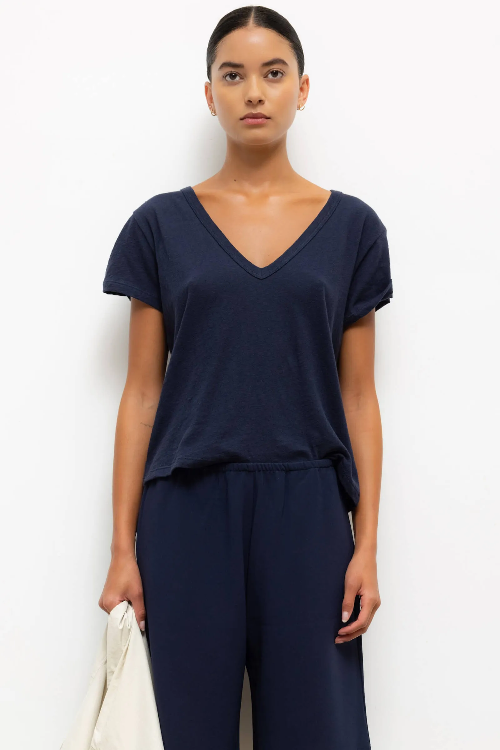 Laura V Neck Tee sold by Leset