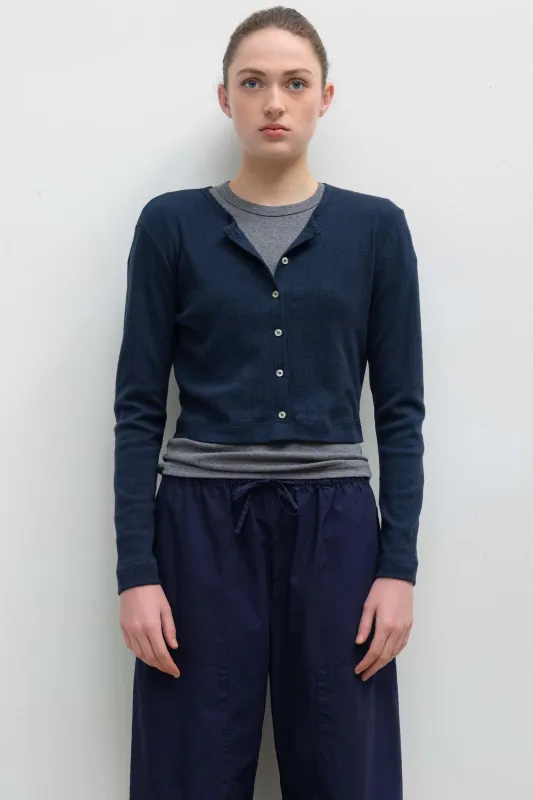 Pointelle Crop Cardigan sold by Leset