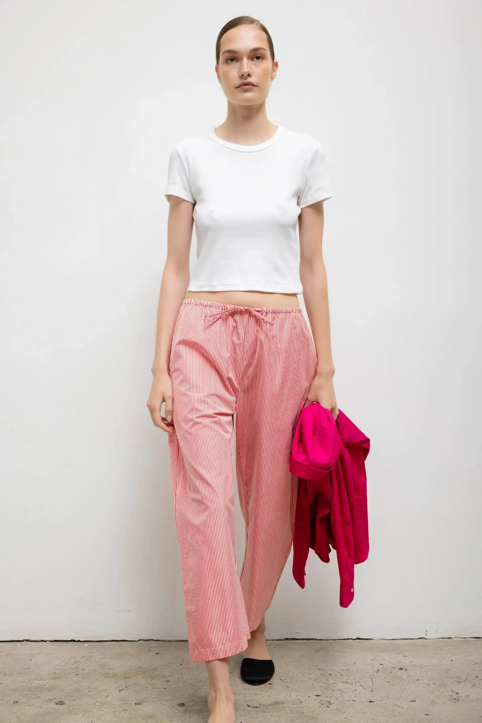 Yoshi Stripe Crop Drawstring Pant sold by Leset product image thumbnail 3