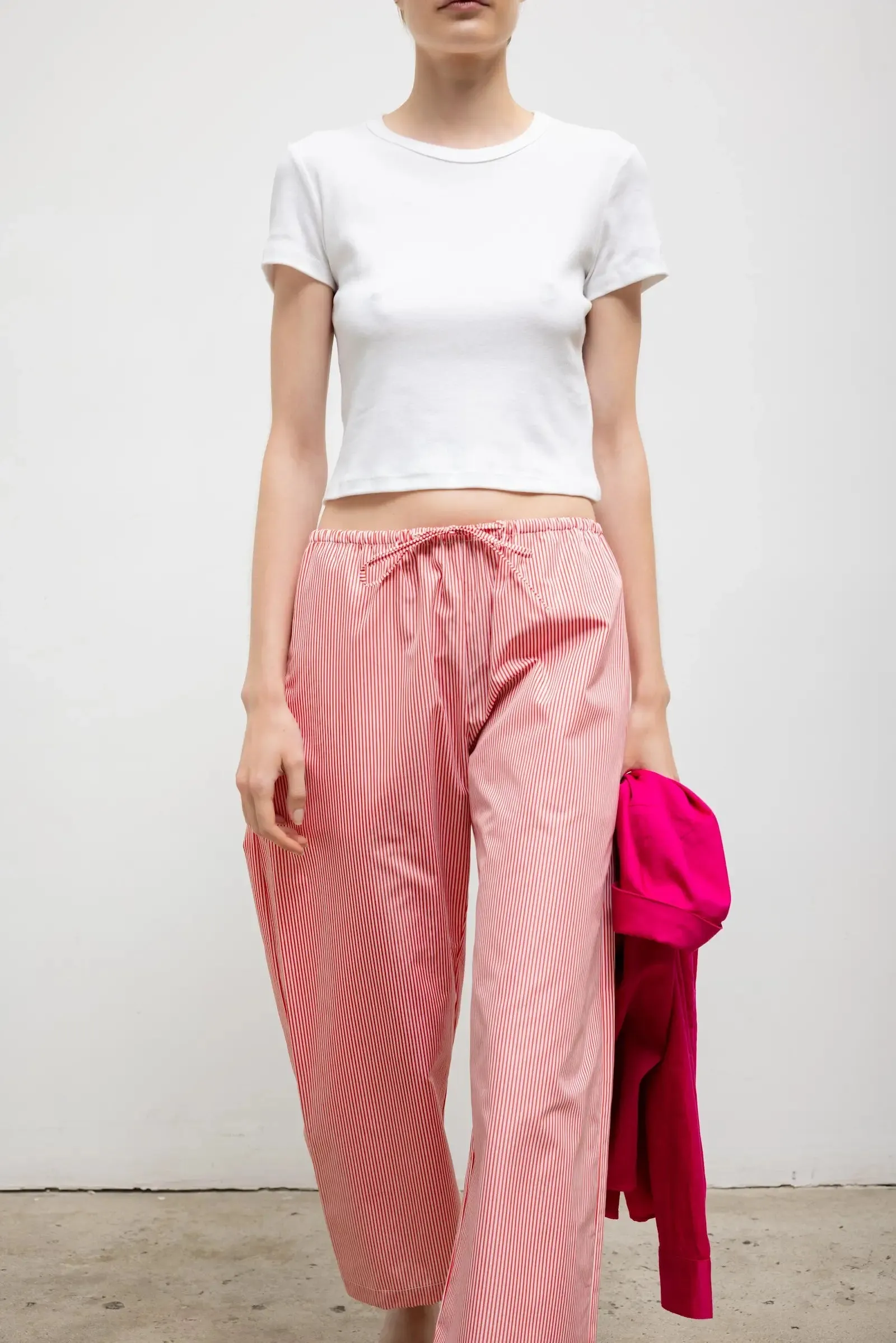 Yoshi Stripe Crop Drawstring Pant sold by Leset product image thumbnail 4