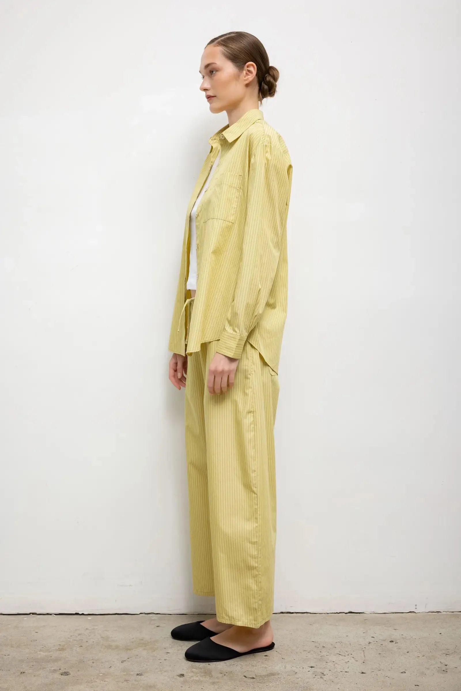 Yoshi Stripe Crop Drawstring Pant sold by Leset product image thumbnail 4