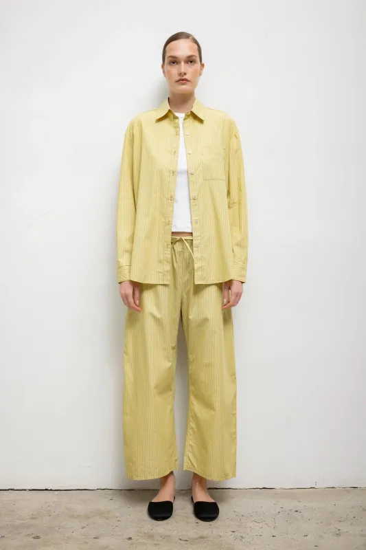Yoshi Stripe Crop Drawstring Pant made by Leset