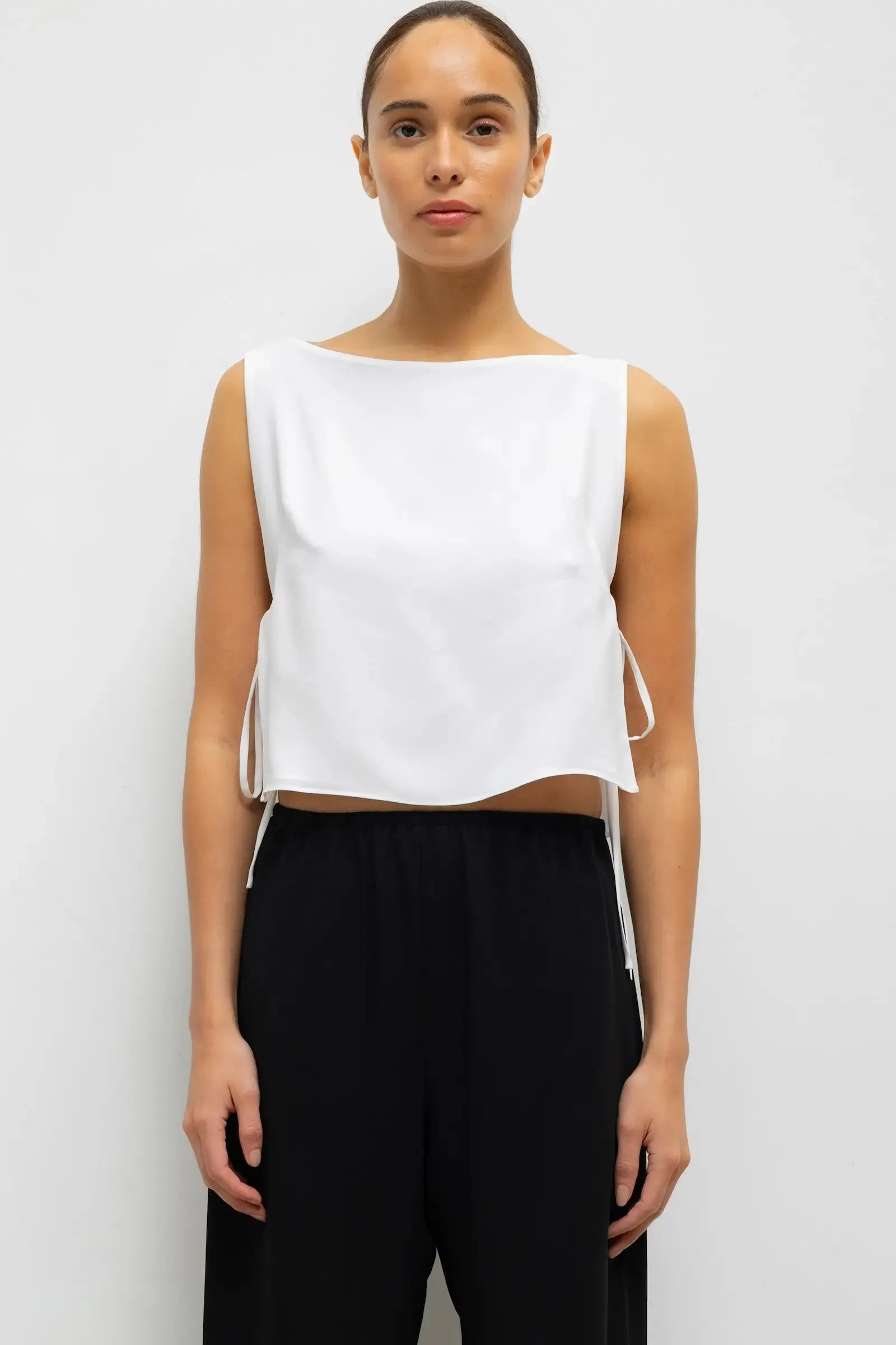 Ari Boatneck Tie Top sold by Leset