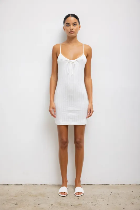 Pointelle Tie Front Dress sold by Leset