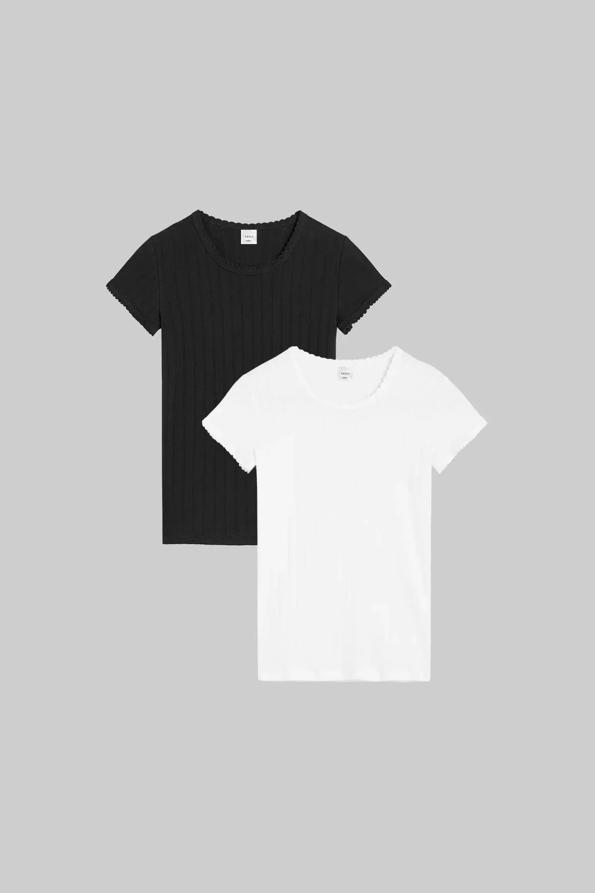 Pointelle Slim Fit Tee 2 Pack sold by Leset product image thumbnail 2