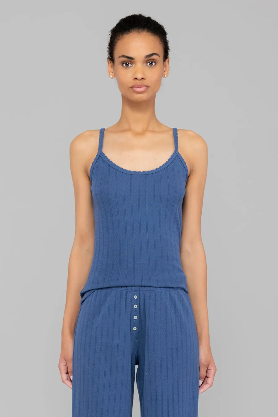 Pointelle Tank sold by Leset