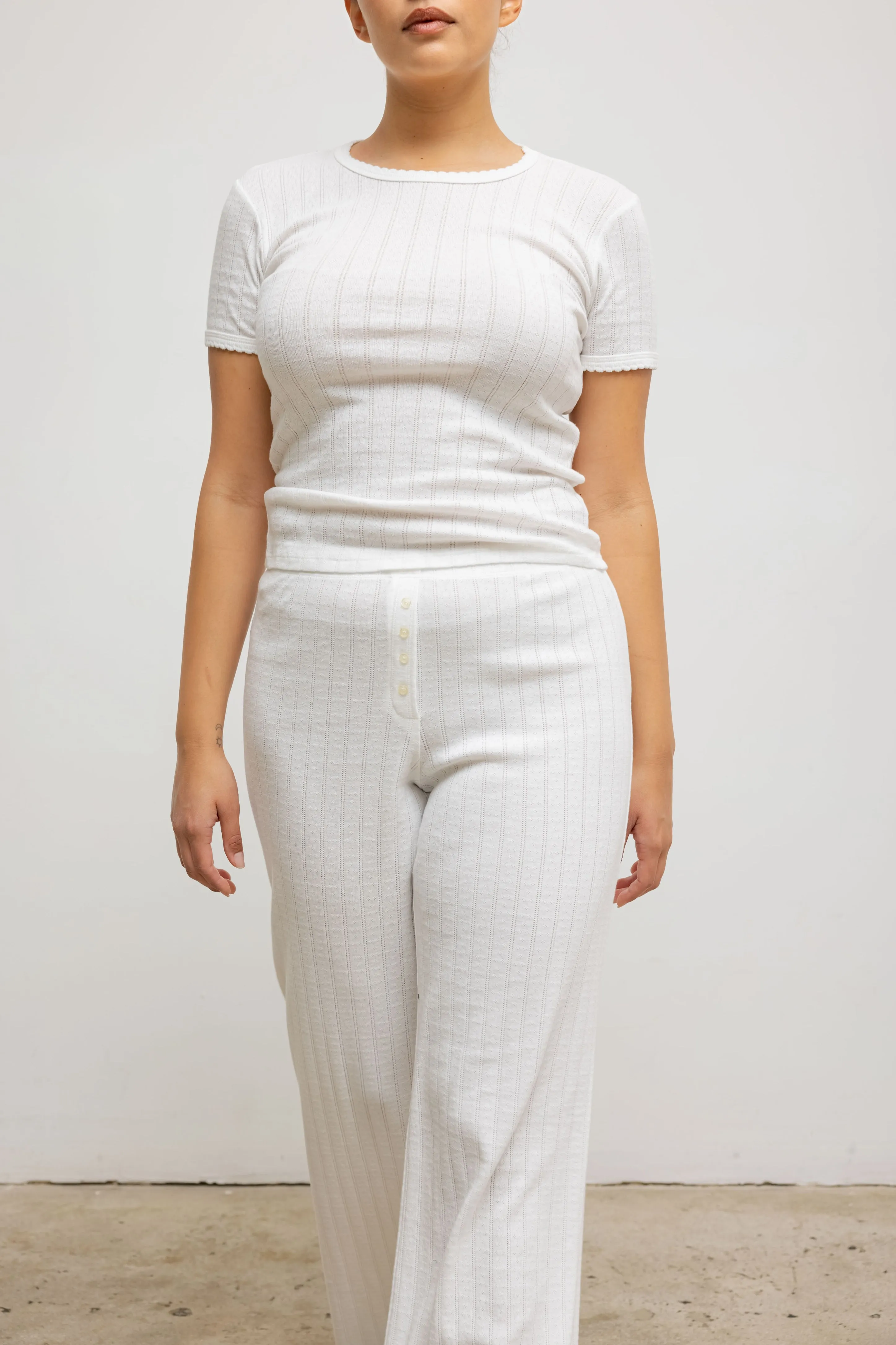 Pointelle Slim Fit Tee sold by Leset product image thumbnail 3