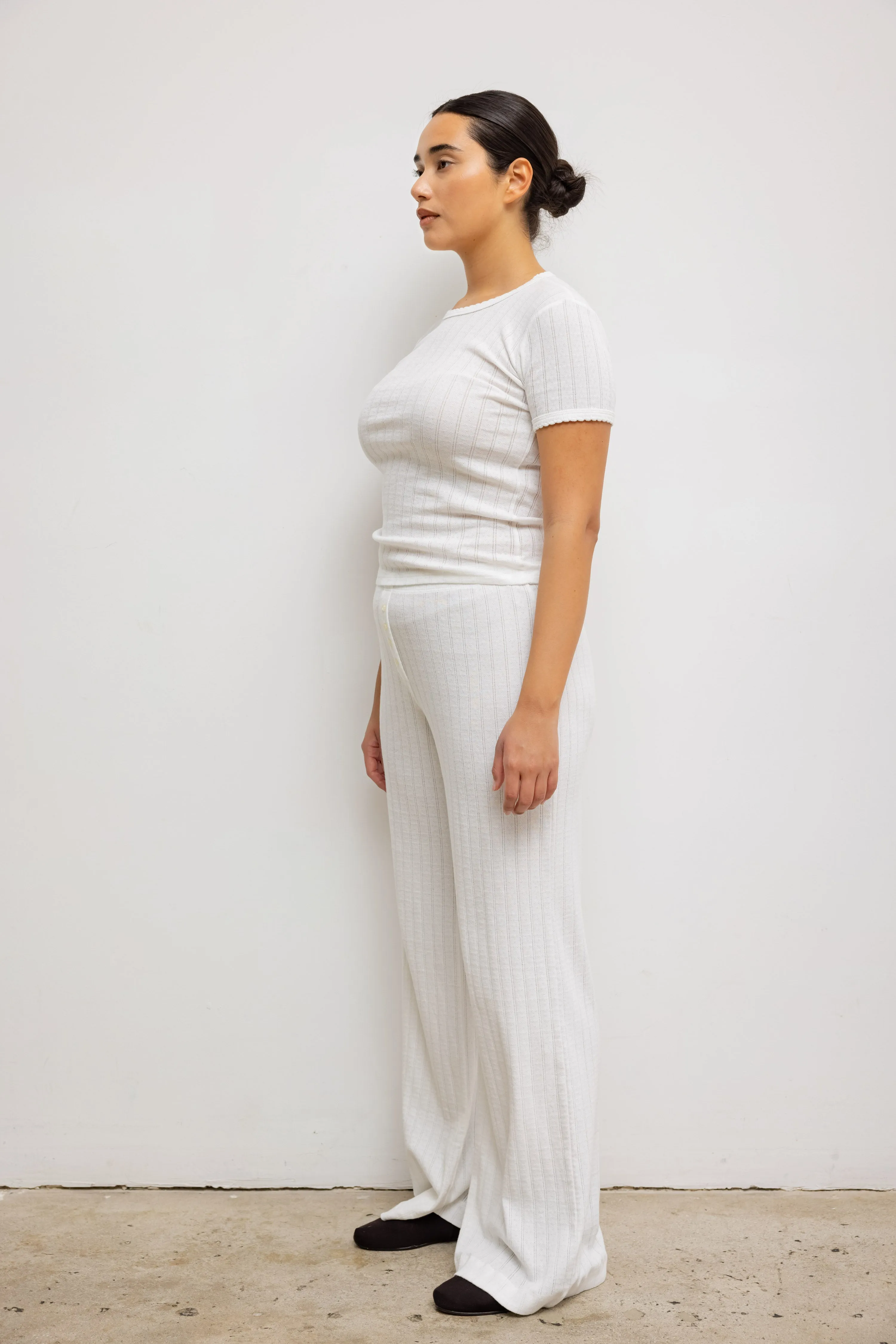 Pointelle Slim Fit Tee sold by Leset product image thumbnail 5