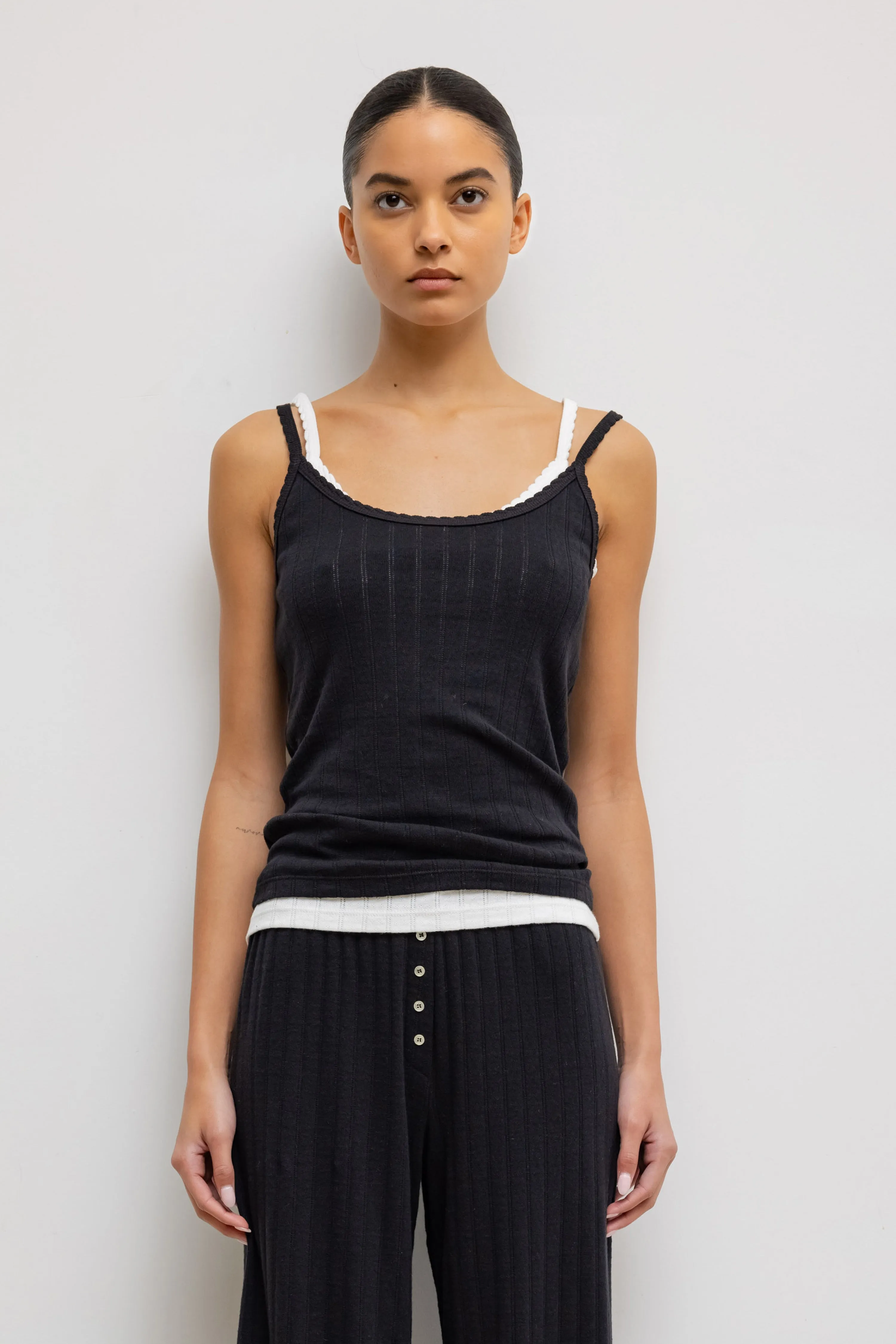 Pointelle Tank sold by Leset