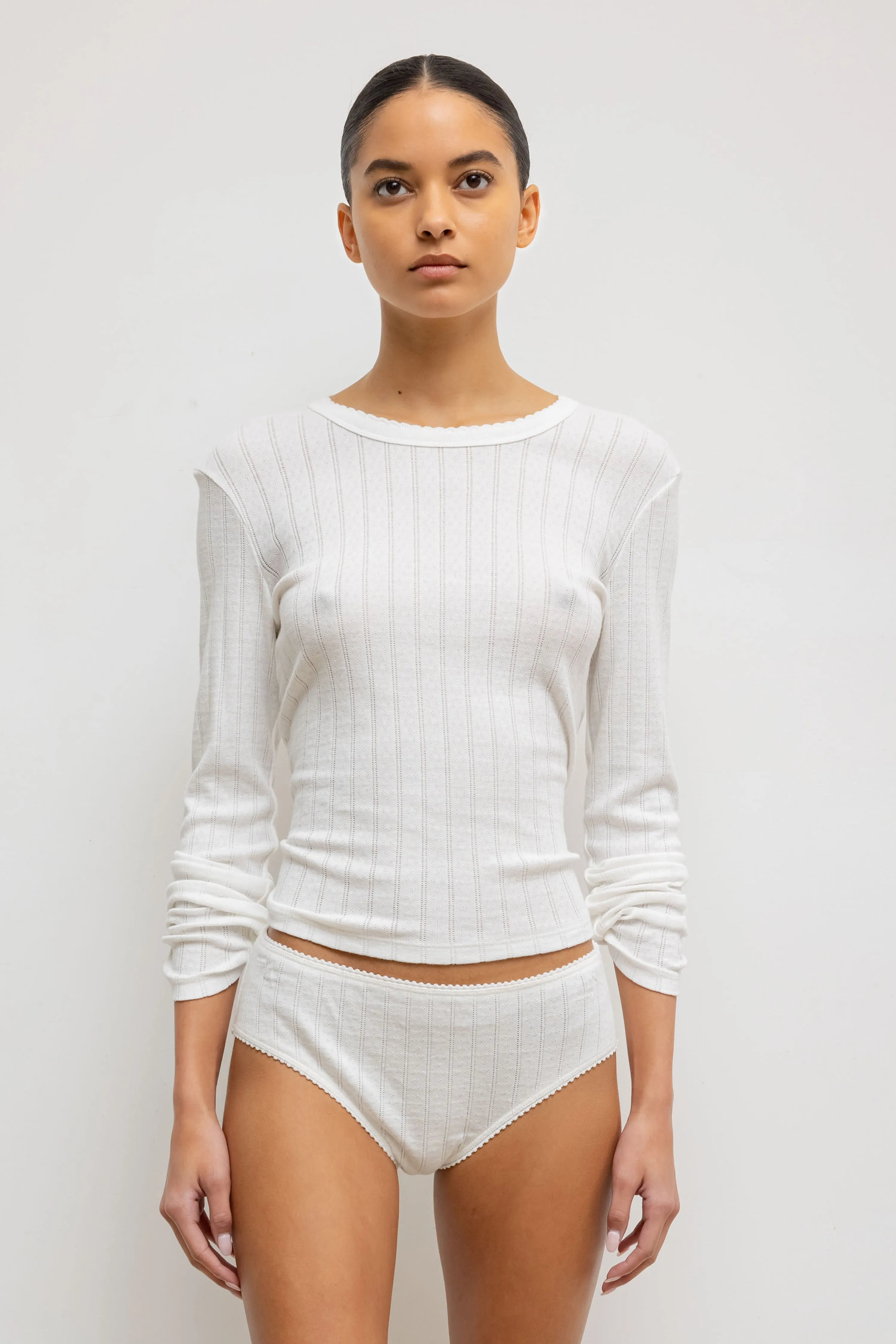 Pointelle Slim Fit Long Sleeve sold by Leset