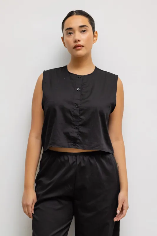 Yoko Crewneck Vest sold by Leset