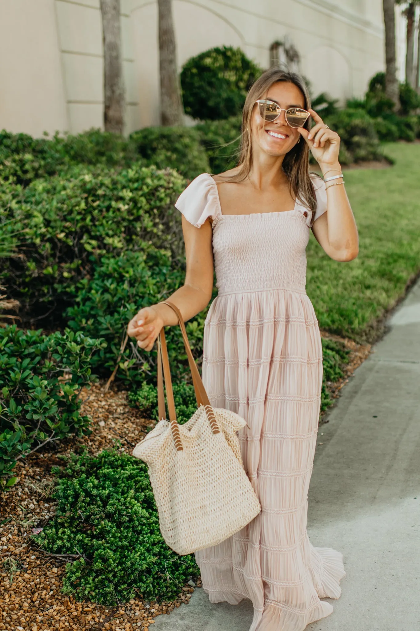 Women's Marabella Dress (soft pink chiffon) sold by Indie Blue product image thumbnail 4