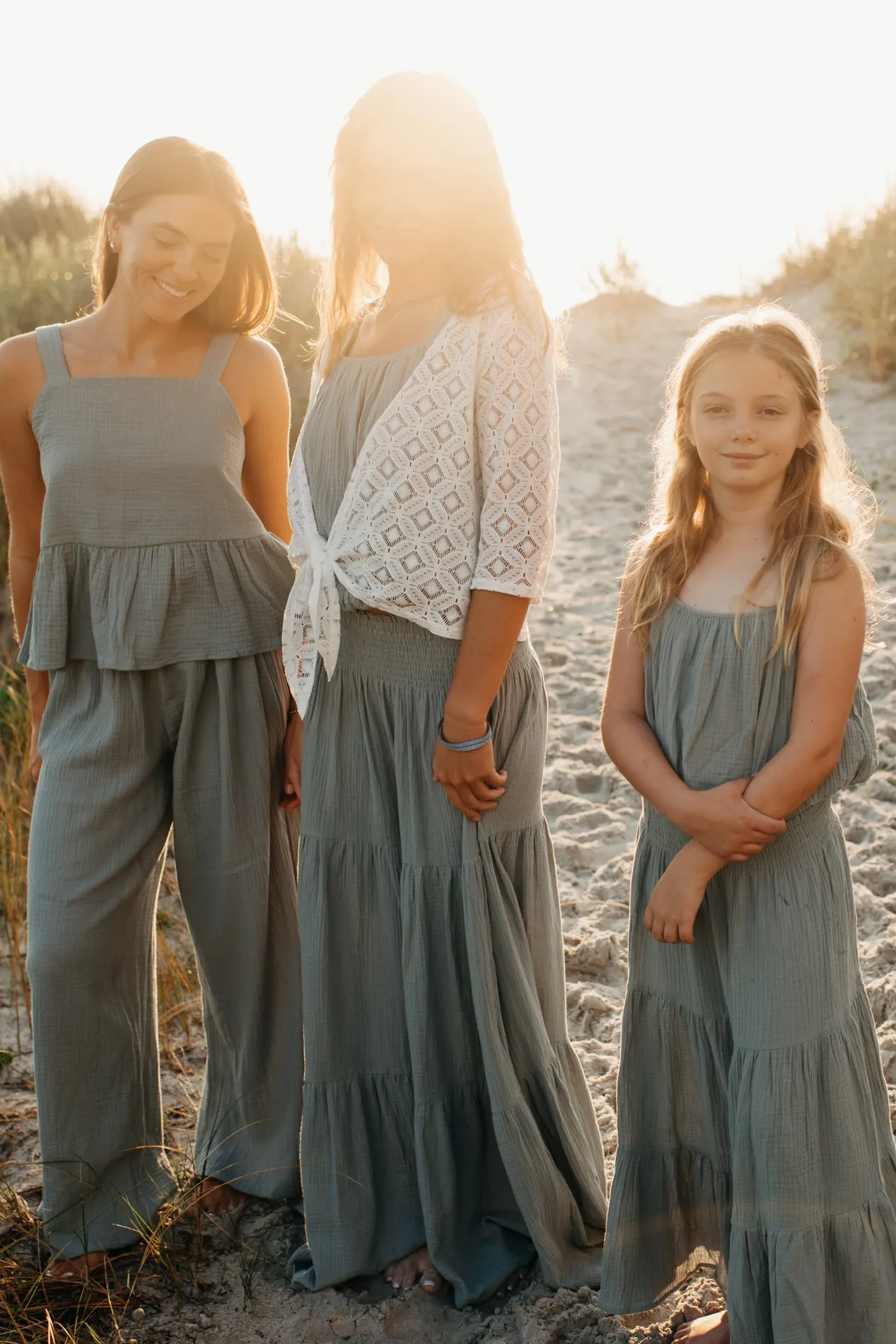 Women's Bella Maxi Skirt (soft teal muslin) sold by Indie Blue product image thumbnail 4