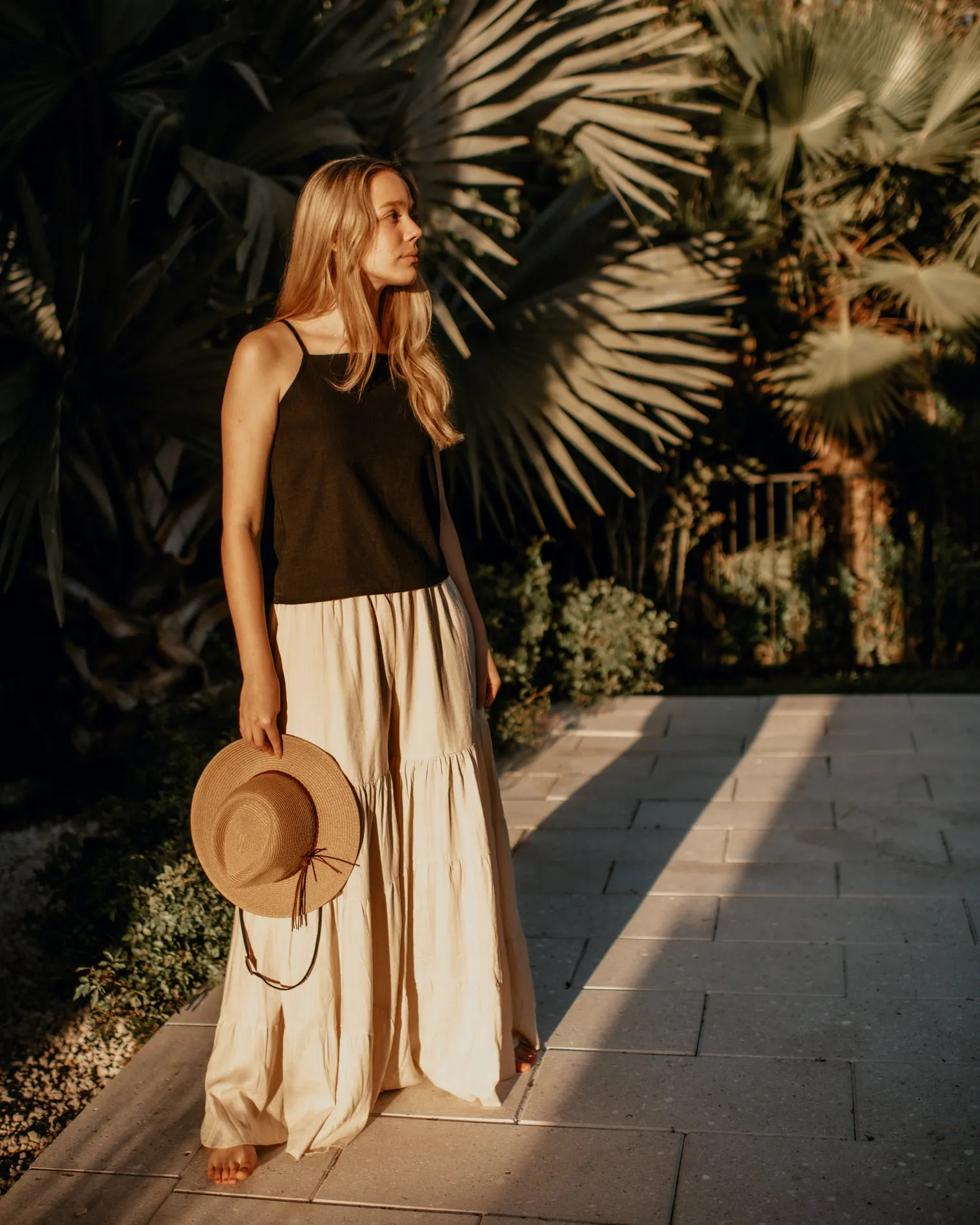 Women's Cassie Top (black soft linen) sold by Indie Blue product image thumbnail 3