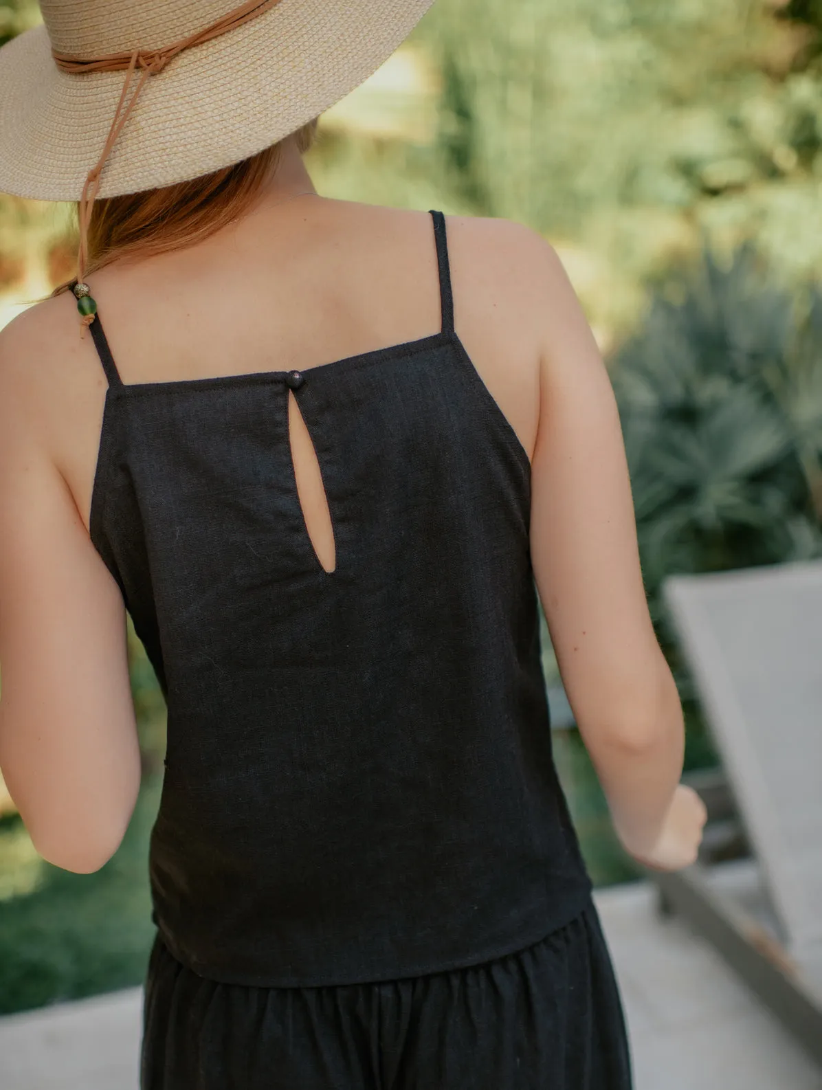 Women's Cassie Top (black soft linen) sold by Indie Blue product image thumbnail 2