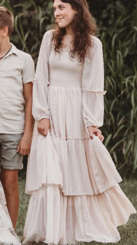 Women's Jolene (natural swiss dot) sold by Indie Blue