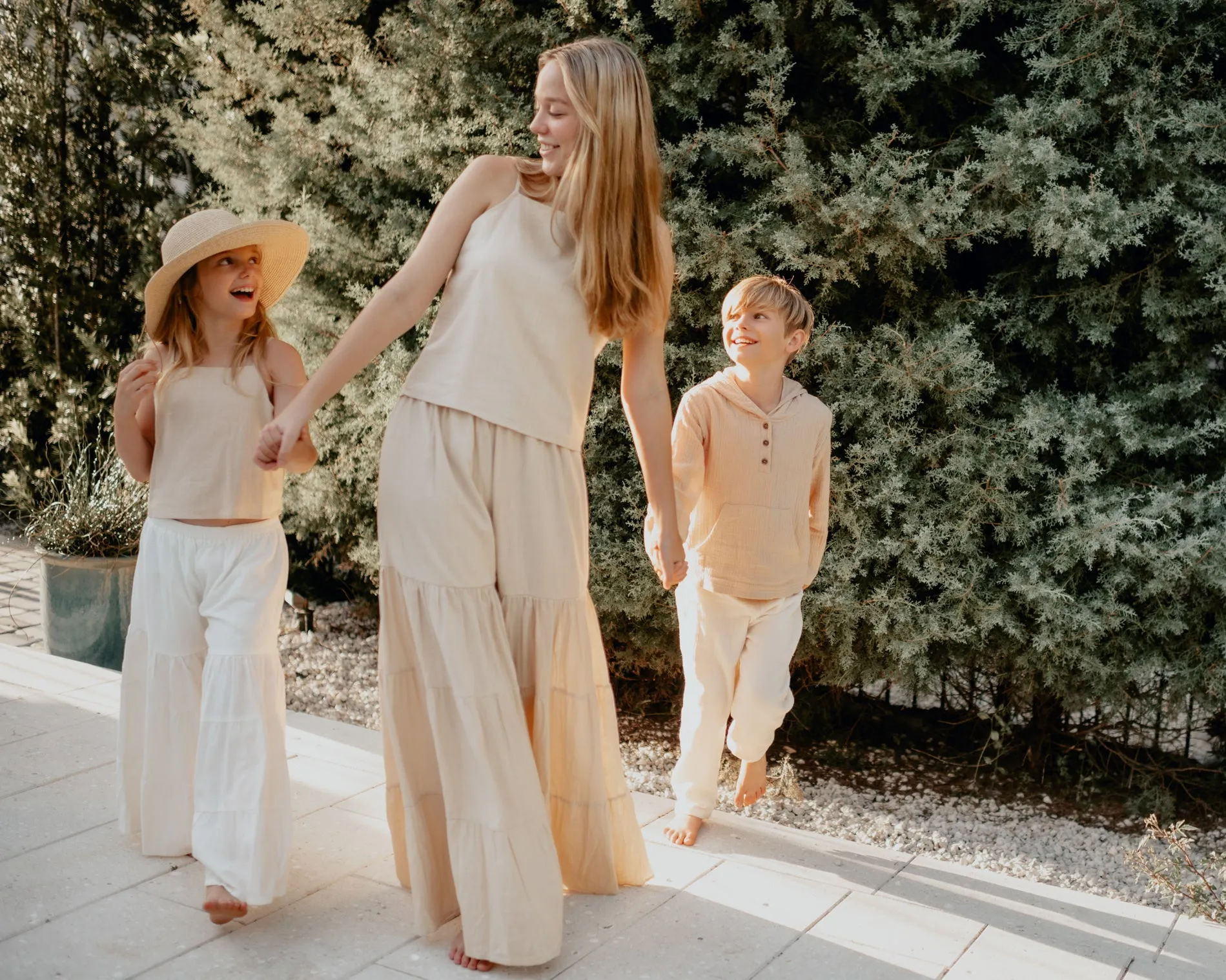 Women's Cassie Top (almond soft linen) sold by Indie Blue product image thumbnail 5