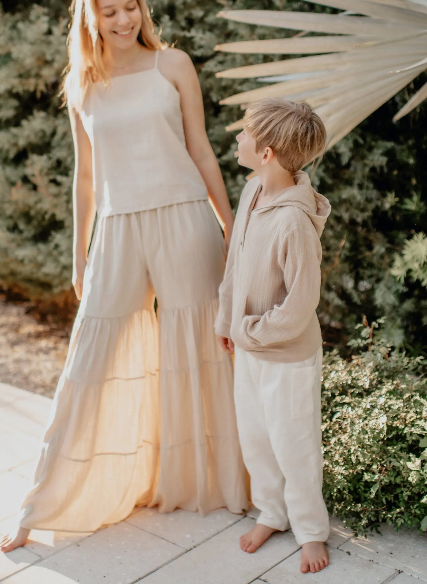 Women's Cassie Top (almond soft linen) sold by Indie Blue product image thumbnail 3