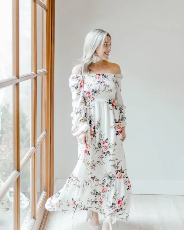 Women's Sophia Dress (vine floral) sold by Indie Blue