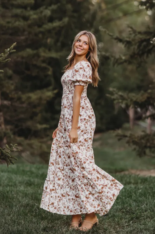 Women's Elle (mocha floral) sold by Indie Blue