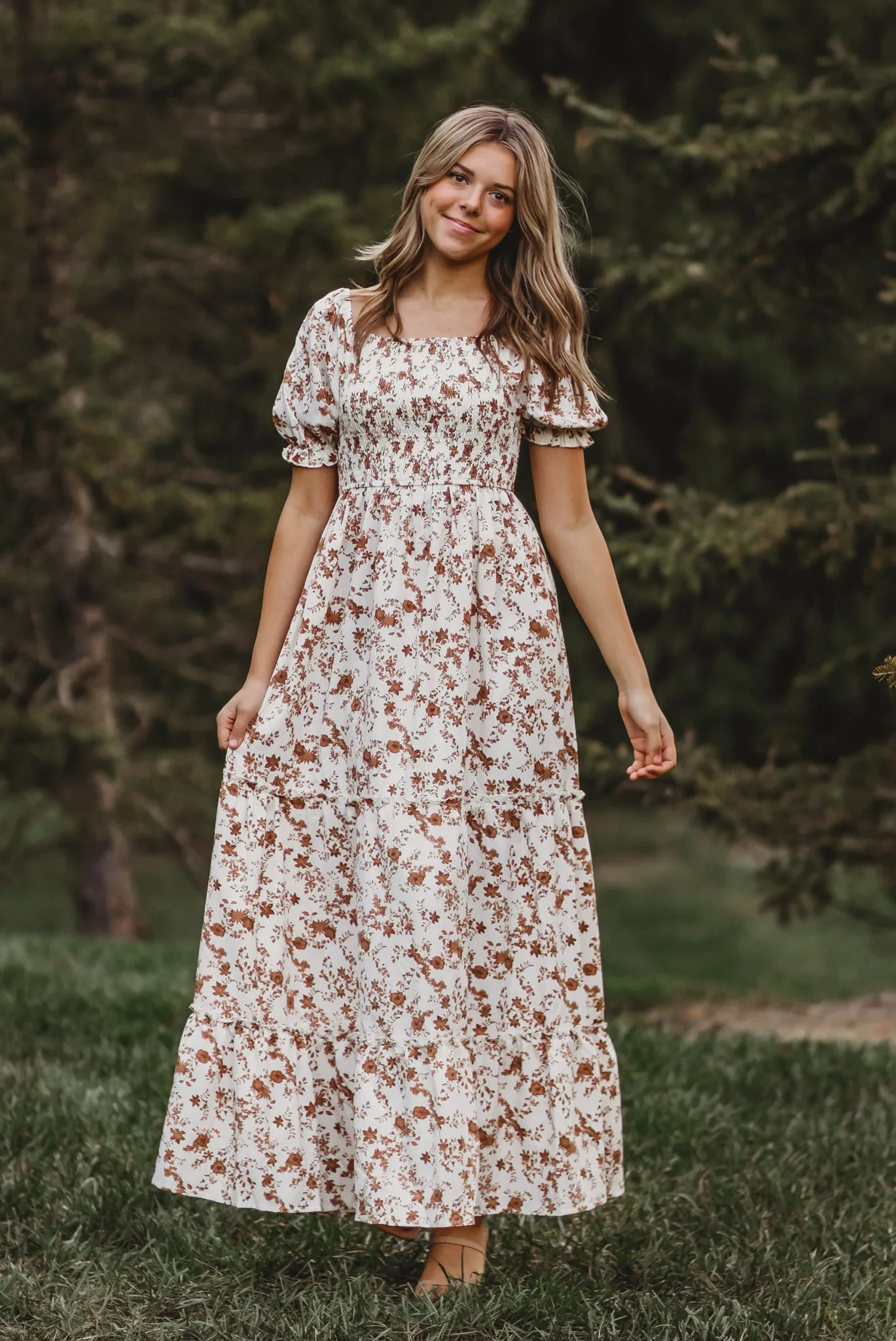 Women's Elle (mocha floral) sold by Indie Blue product image thumbnail 4