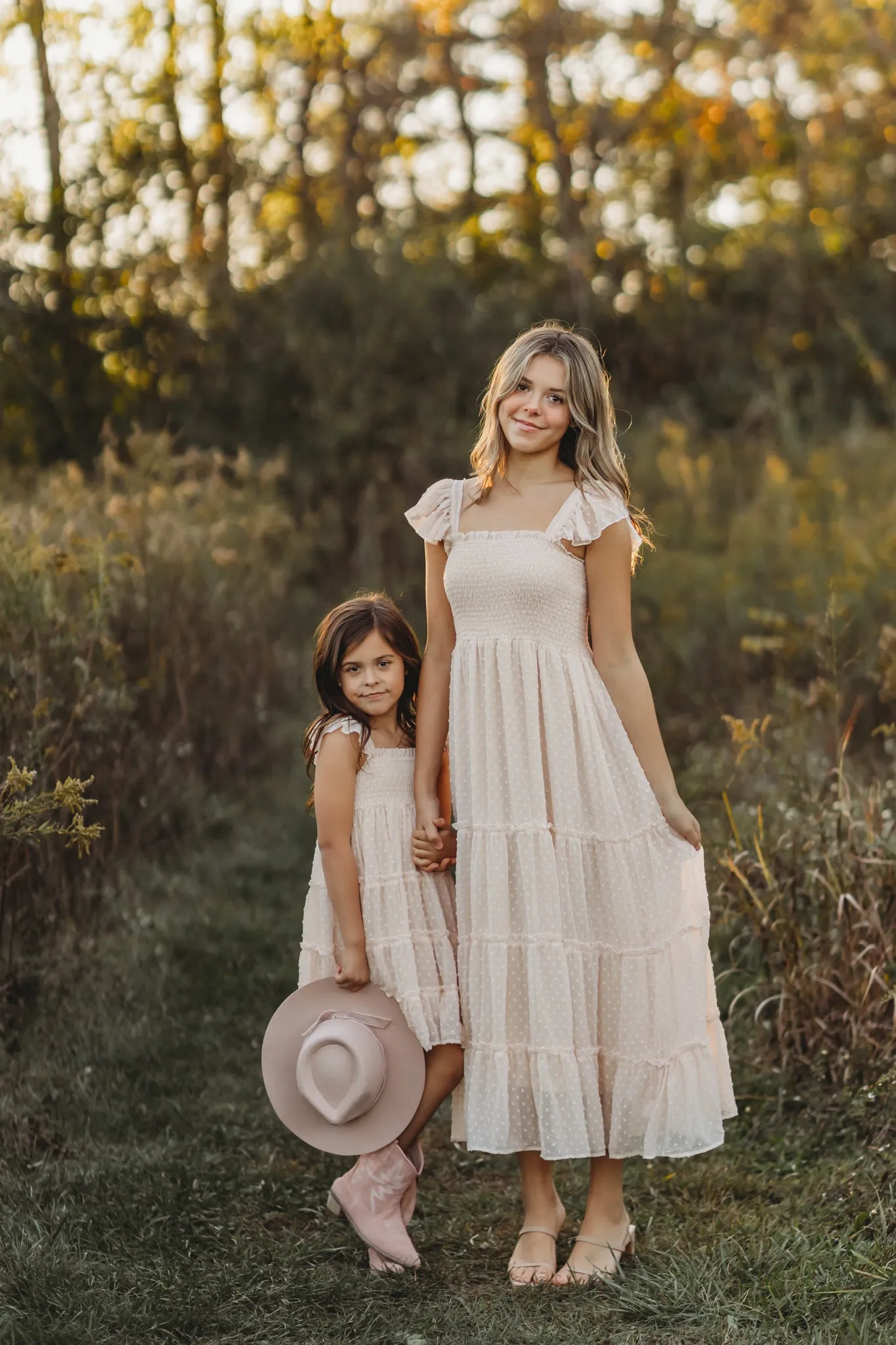 Women's Pia Dress (natural swiss dot) sold by Indie Blue