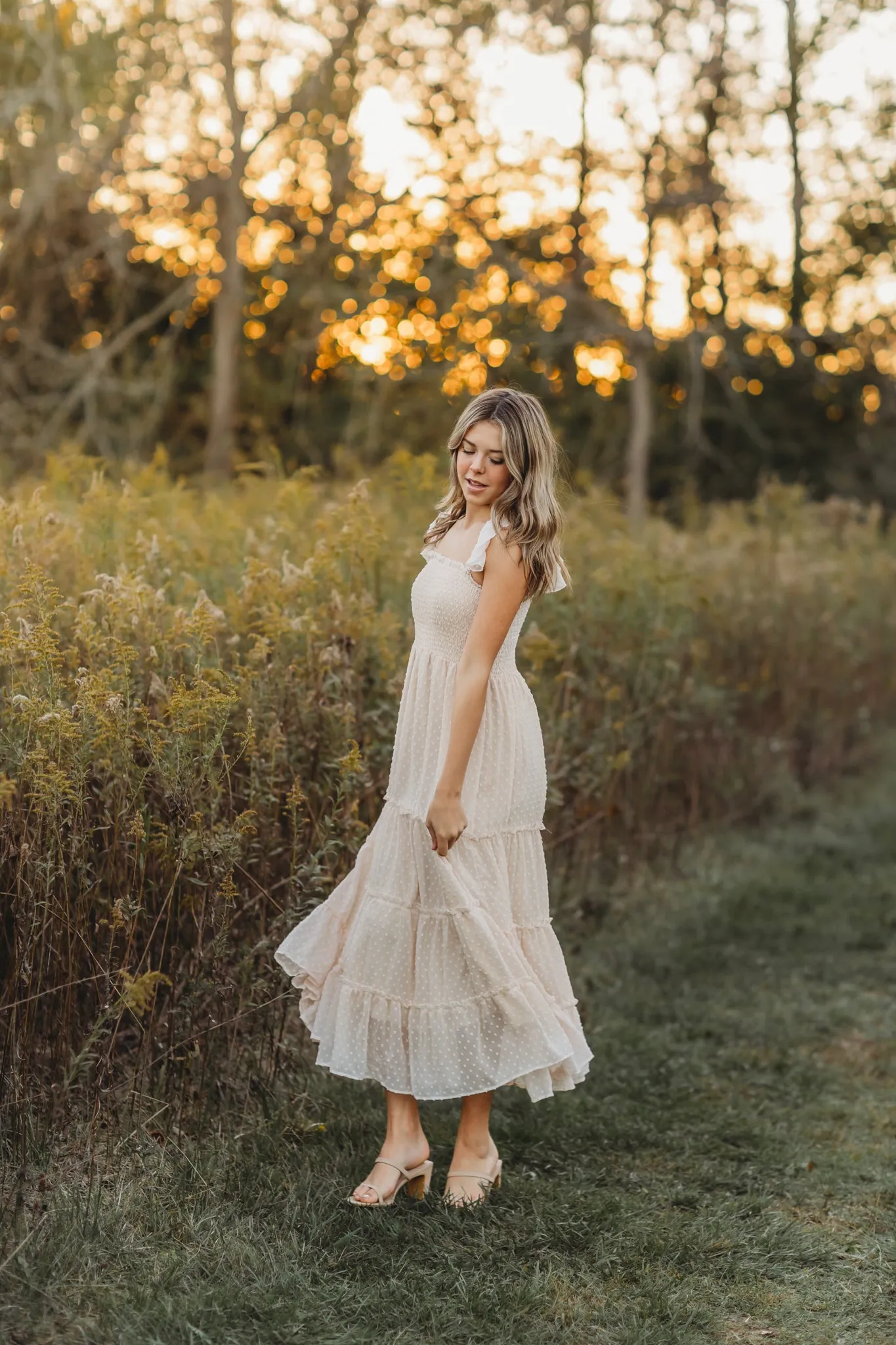 Women's Pia Dress (natural swiss dot) sold by Indie Blue product image thumbnail 2