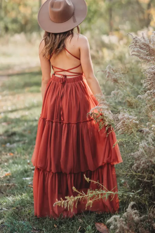 Women's Wendy Dress (venetian red tulle) sold by Indie Blue