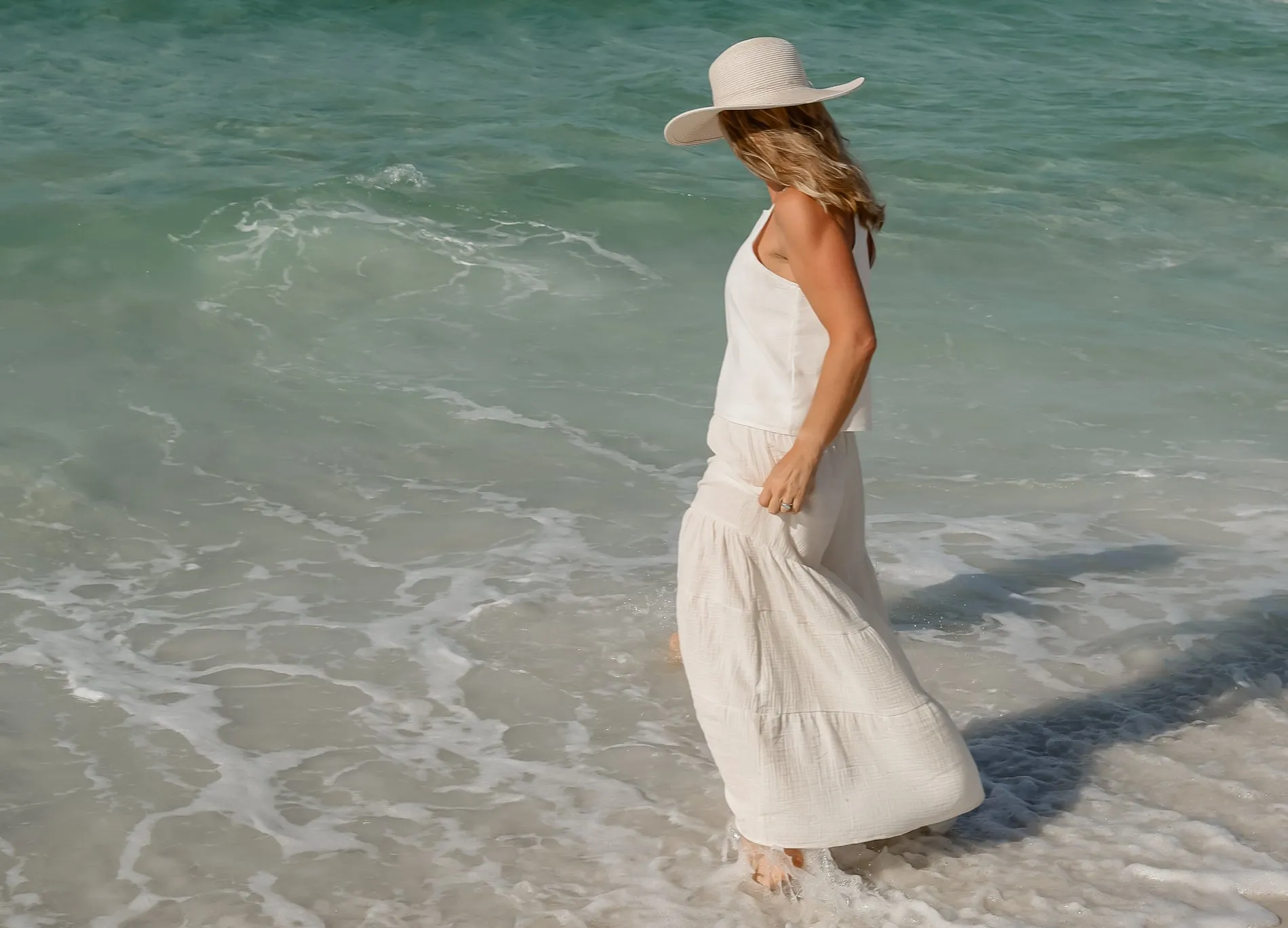 Women's Cassie Top (soft white linen) FINAL SALE sold by Indie Blue product image thumbnail 4