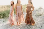 Women's Bella Dress-Skirt (dusty pink floral) sold by Indie Blue